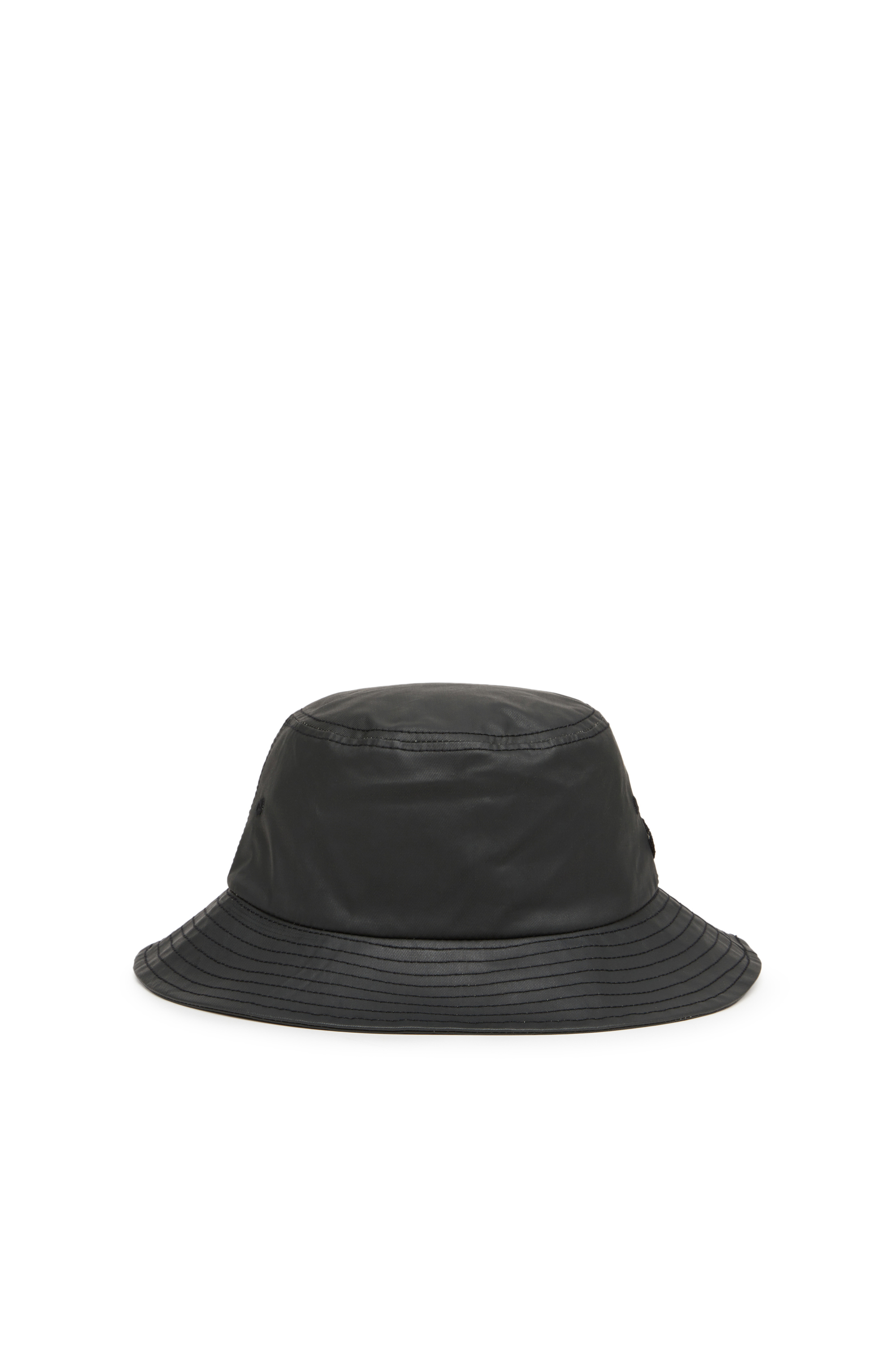 Diesel - C-FISH-COAT, Man's Bucket hat in coated twill in Black - 2