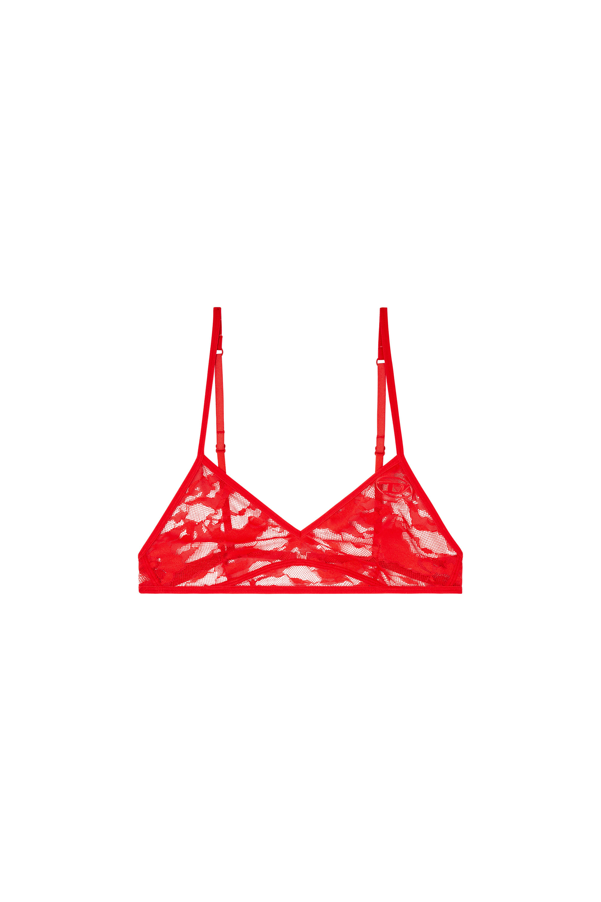 Diesel - APRIL-UTLT, Soutien-gorge en dentelle camouflage Femme in Rouge - 4
