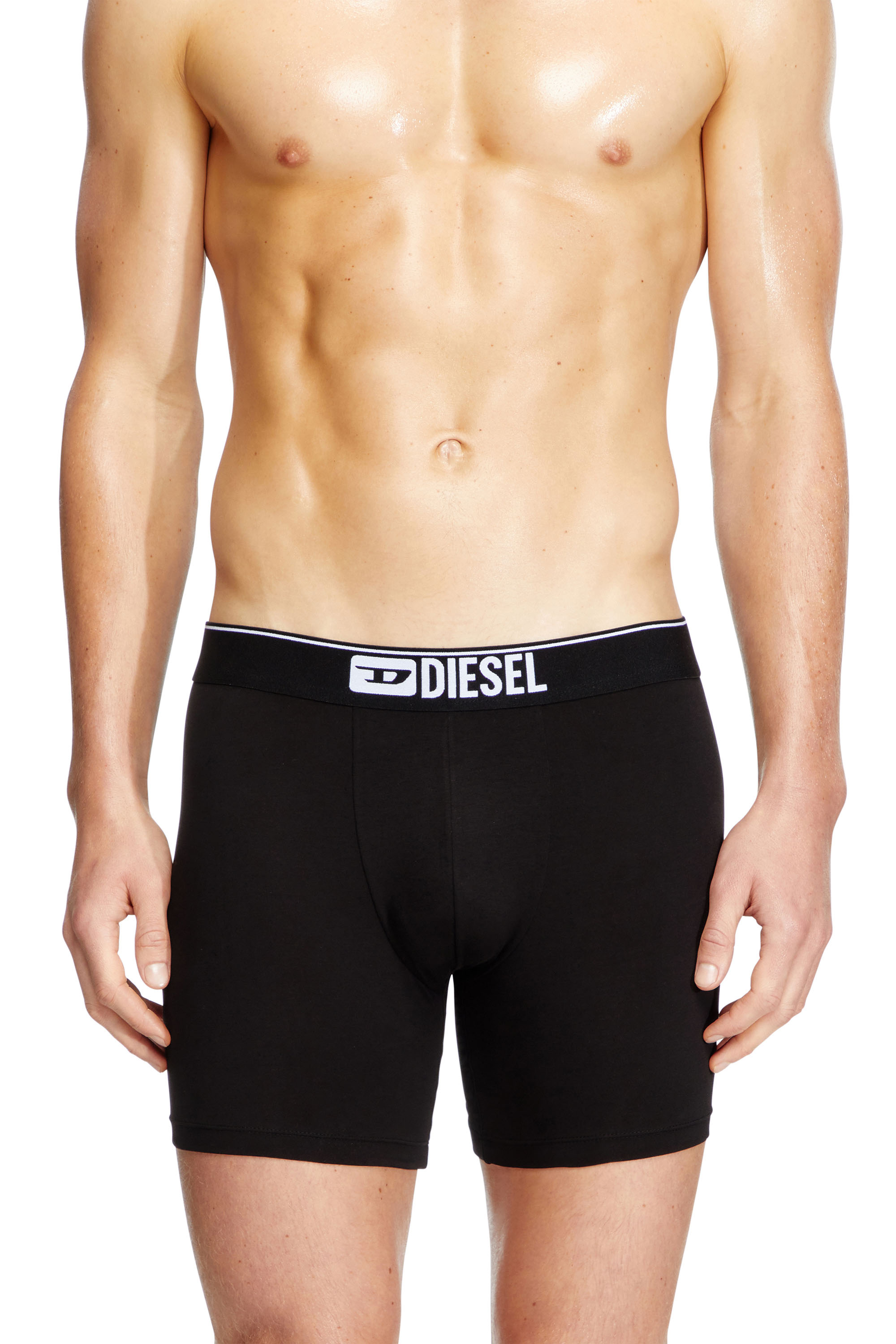 Diesel - MAX-3PACK, Lot de trois boxer en coton stretch Homme in Noir - 3