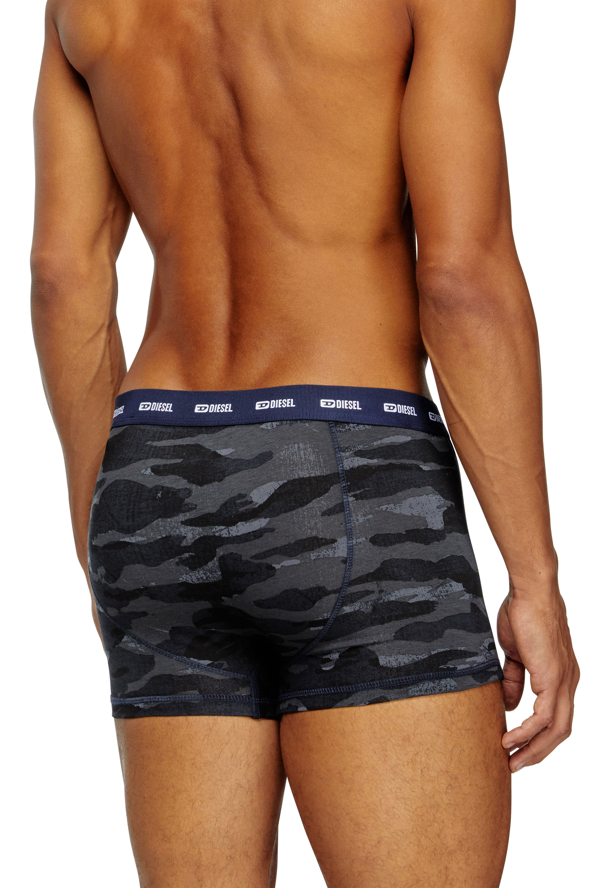 Diesel - DAMIEN-UTLT-3PACK, Male's 3-pack of boxer briefs plain and camo in Black/Blue - 4