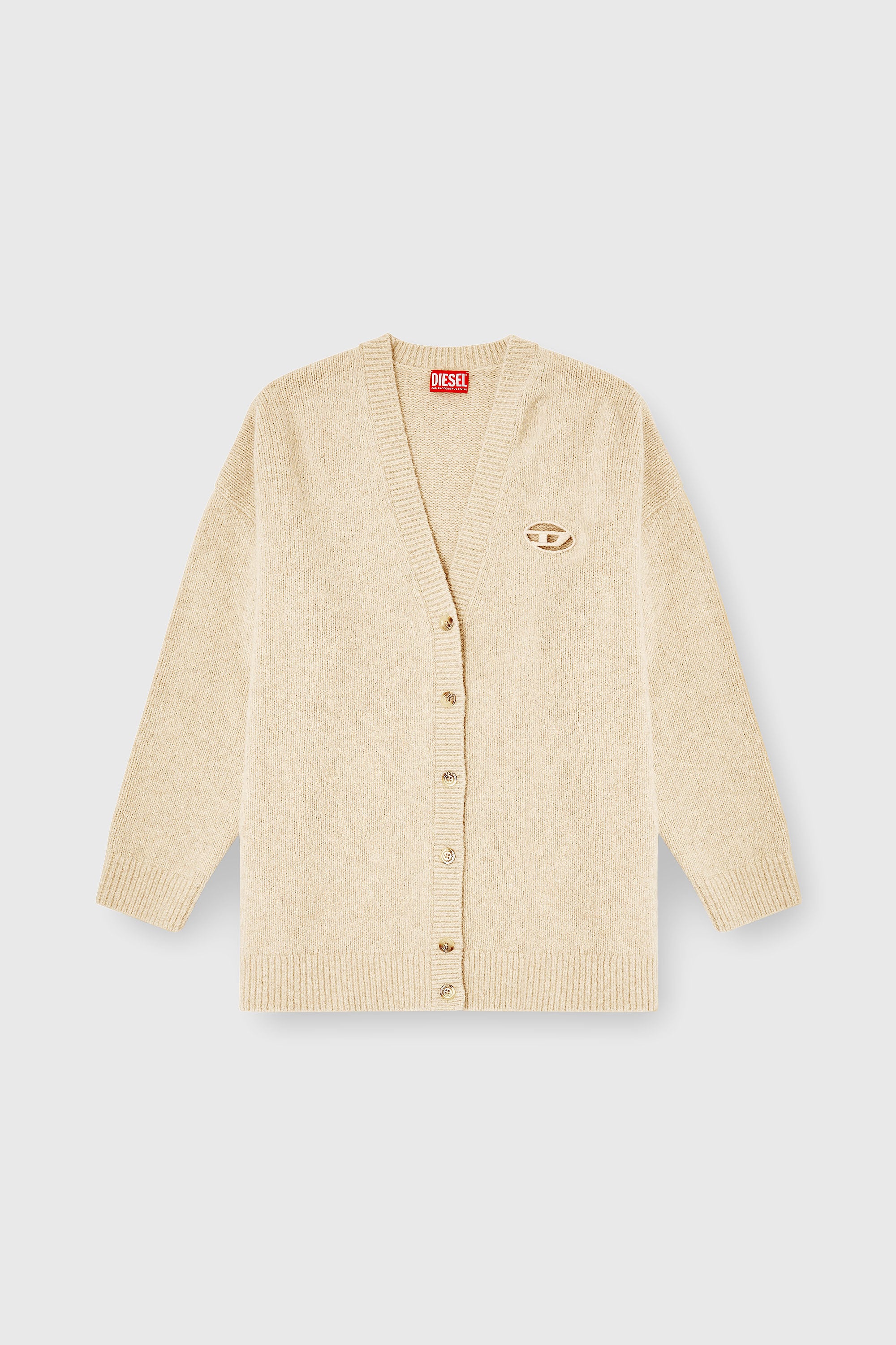 Diesel - M-AREELA, Woman's Cardigan in wool and alpaca blend in Beige - 2