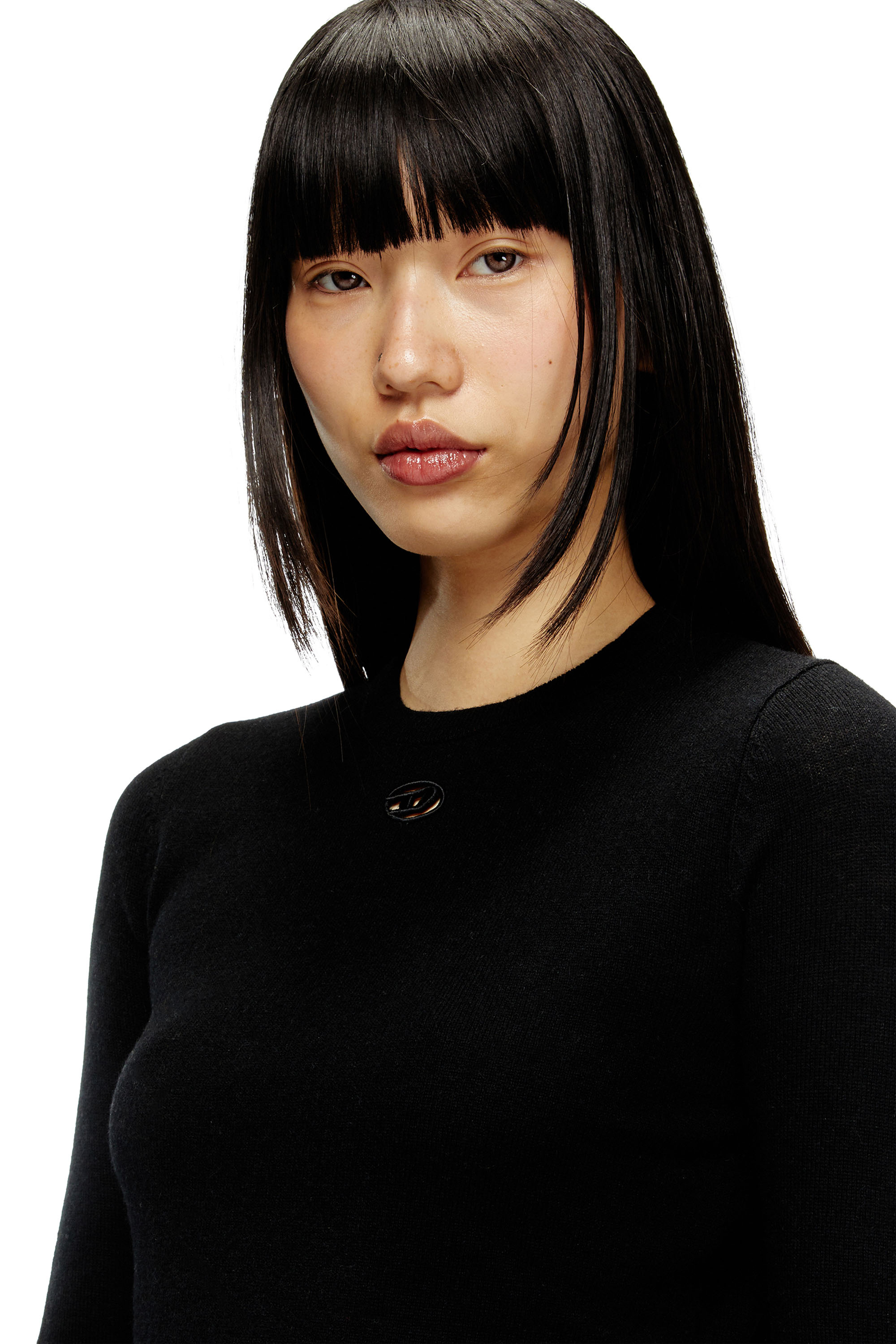 Diesel - M-AREESAX, Female's Wool and cashmere top in Black - 4