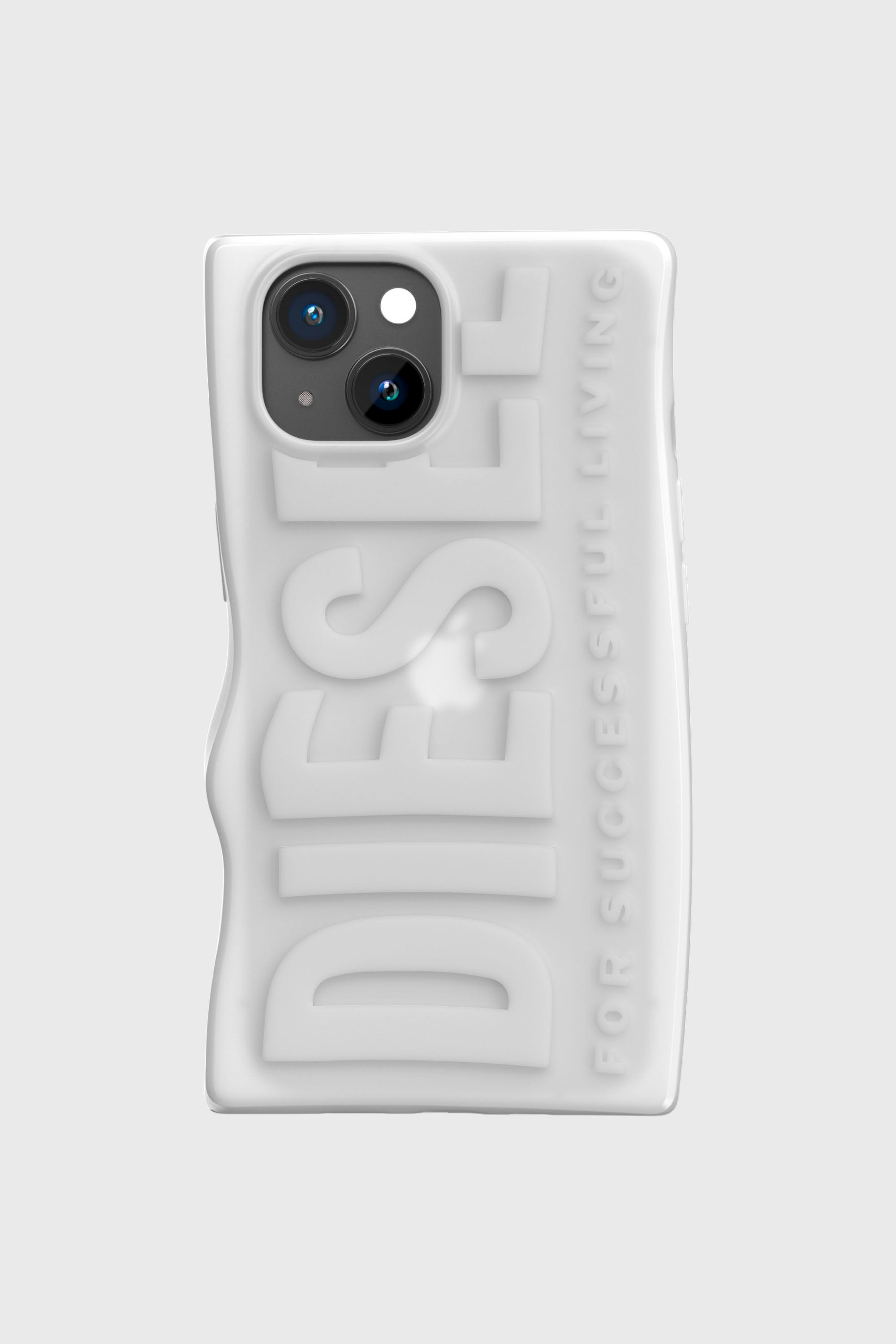 Diesel - 54123 MOULDED CASE, Unisex's D By case iP15 in White - 2