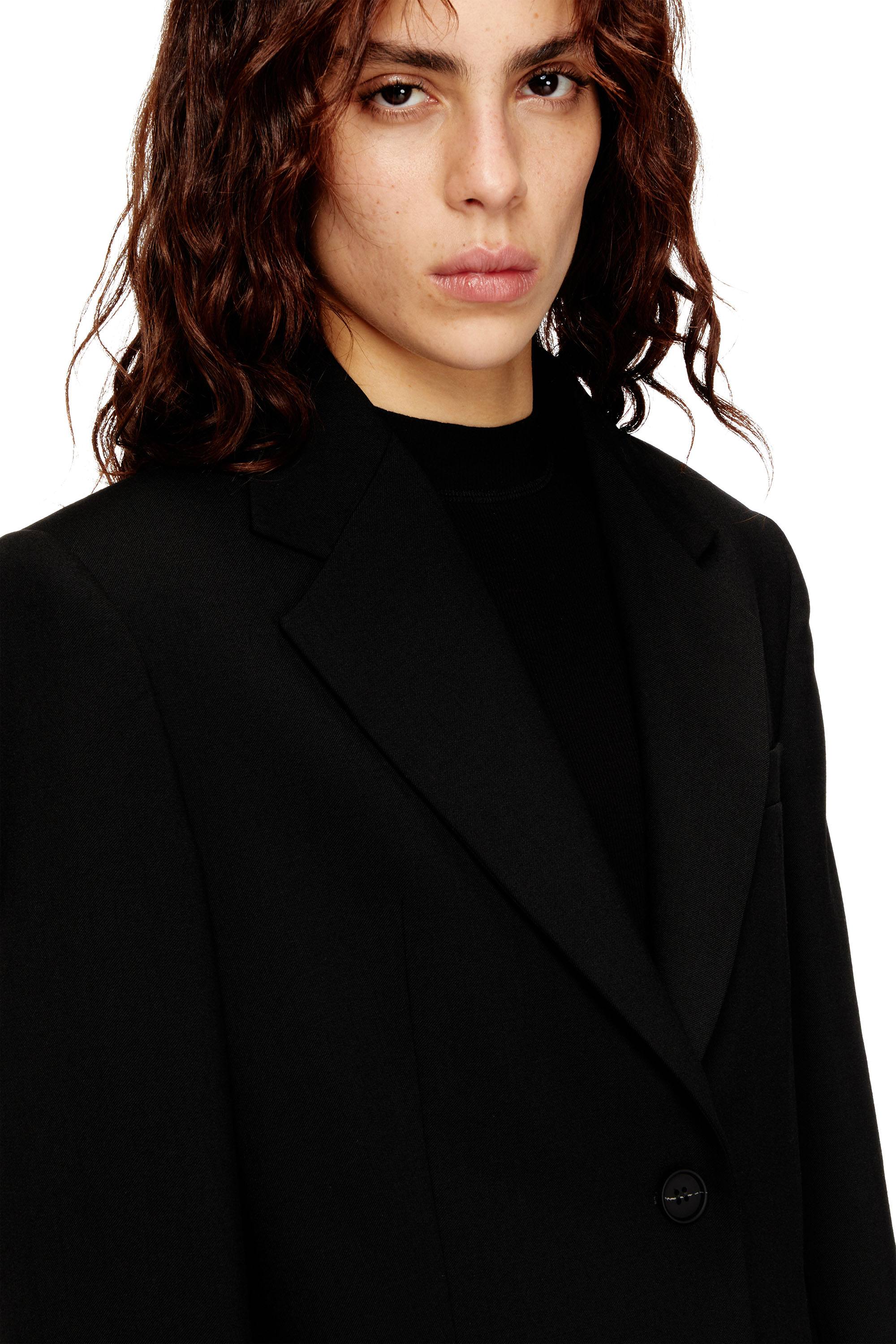 Diesel - G-KESS-R1, Woman's Blazer in wool blend in Black - 4