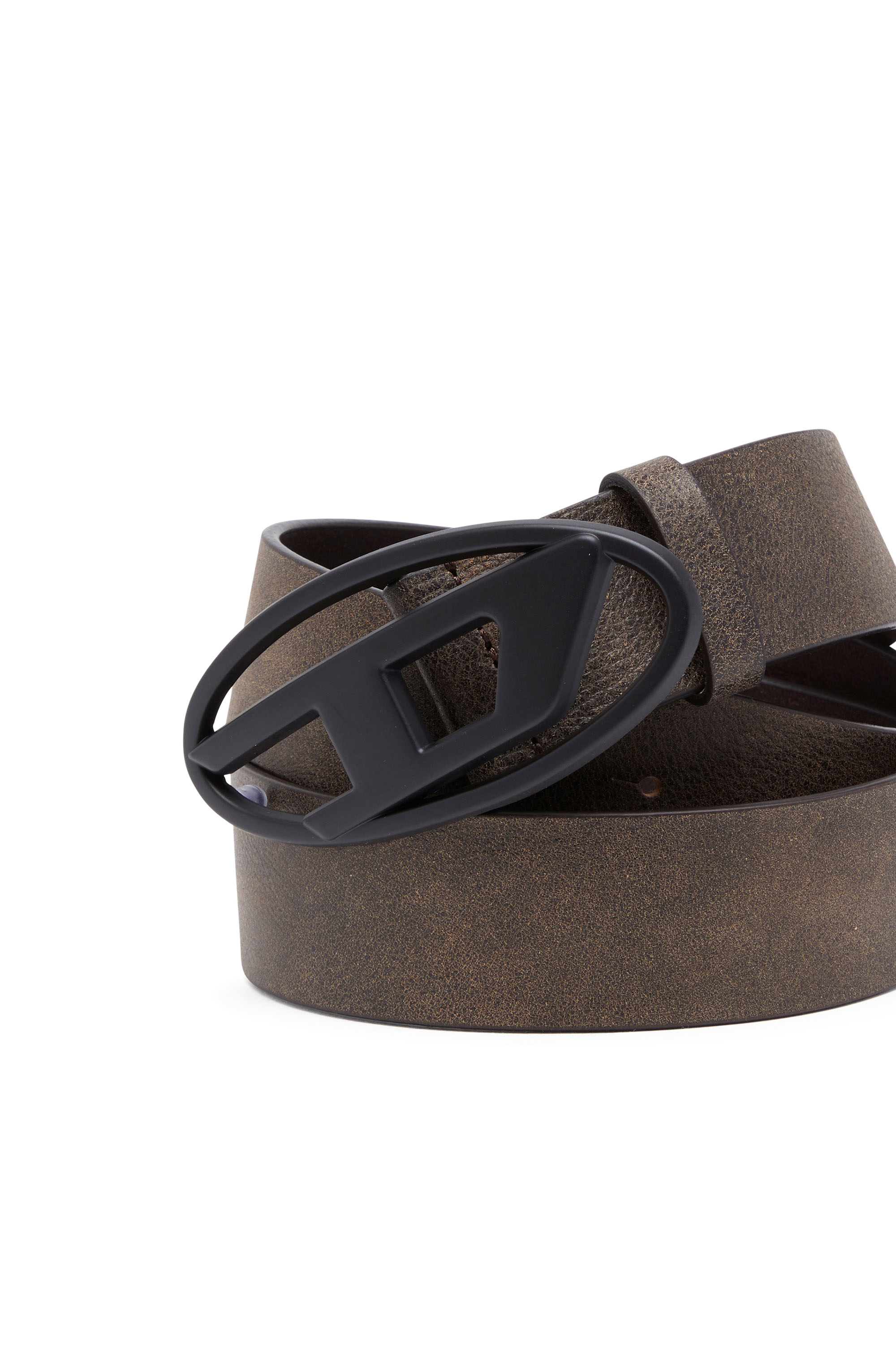 Diesel - B-1DR, Ceinture 3.9 cm en cuir traité Mixte in Marron - 3