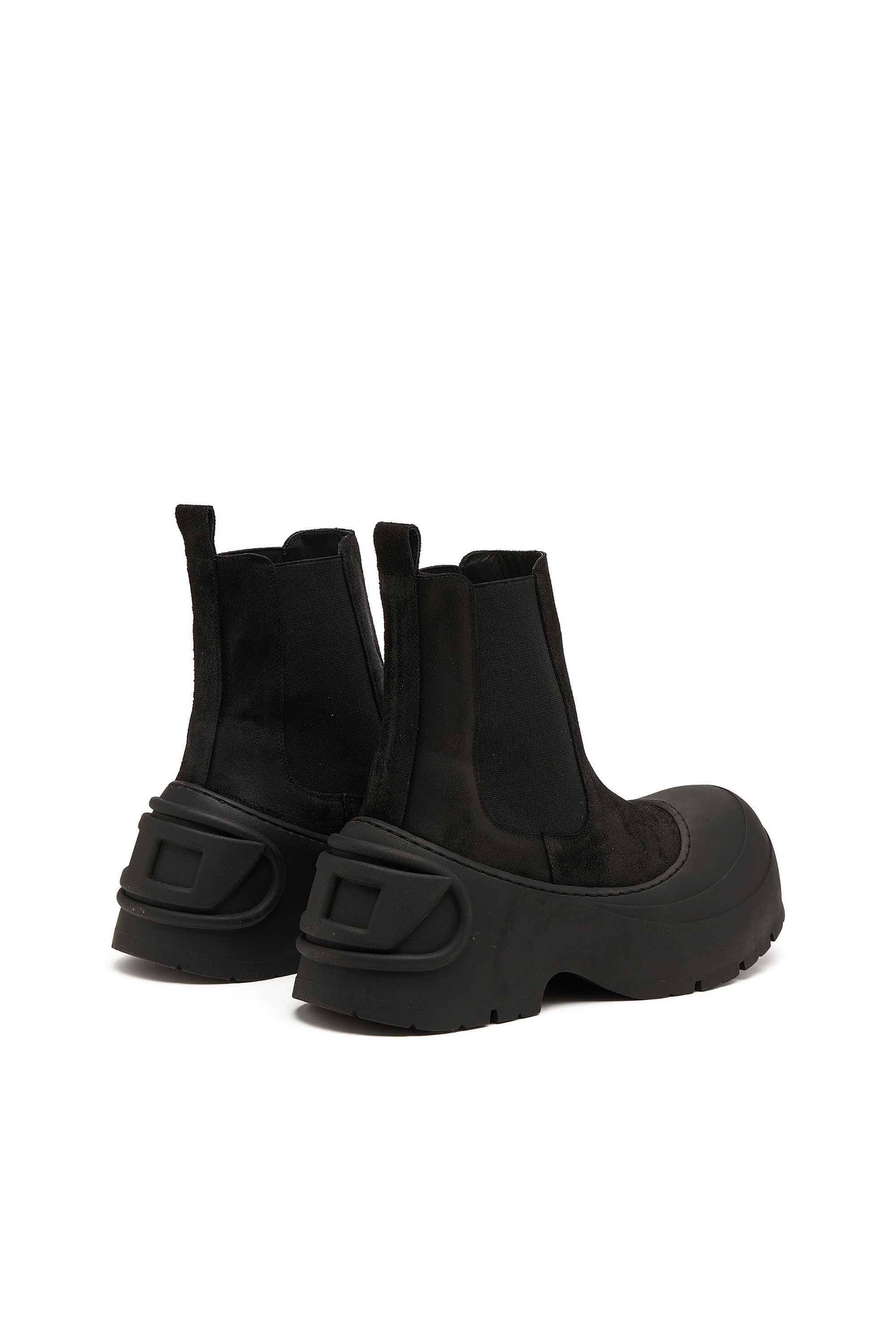 Diesel - D-DONALD BEATLE, Male's D-Donald-Chelsea boots in waxed suede and rubber in Black - 4