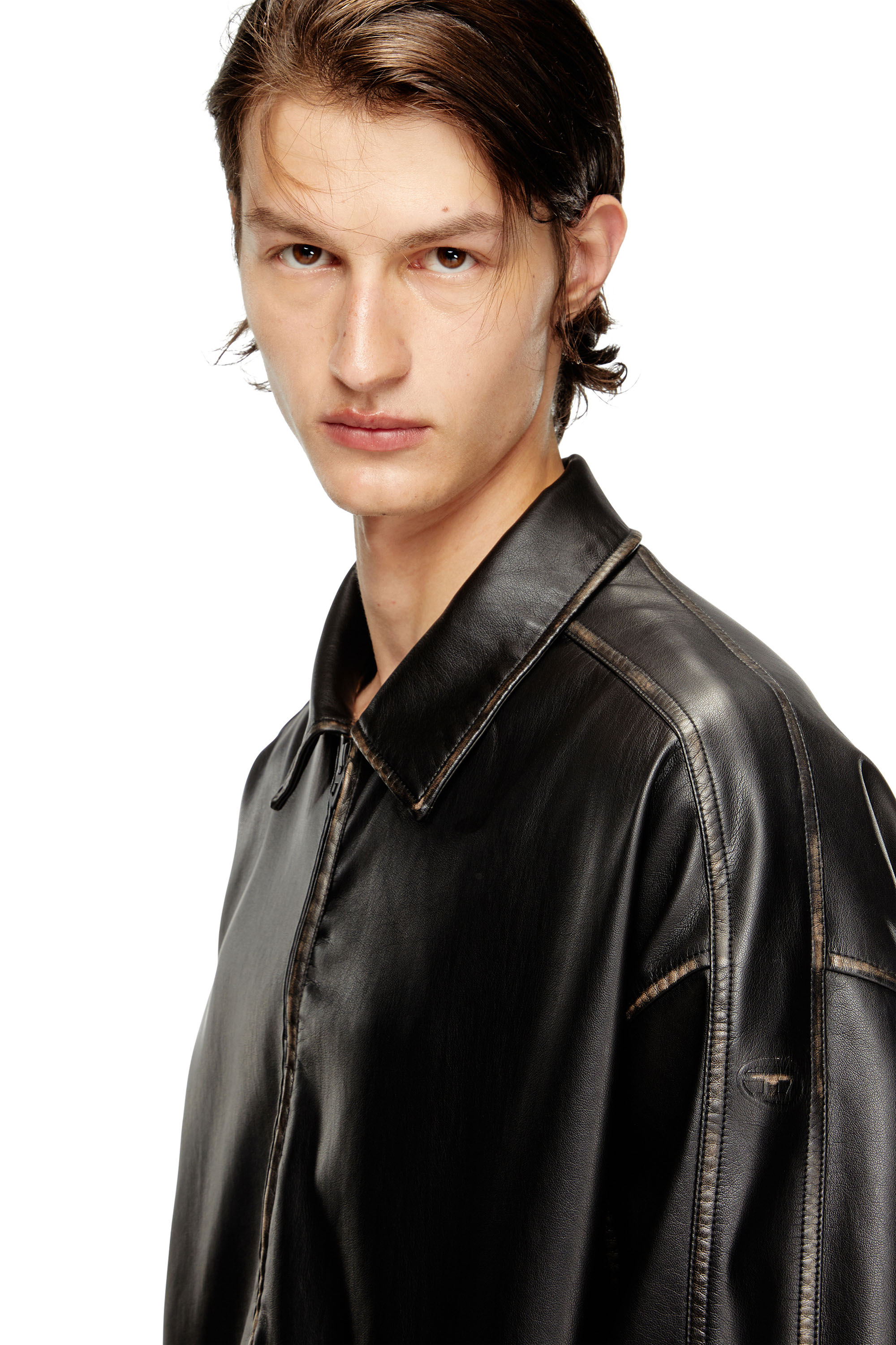 Diesel - J-AKE, Unisex's Jacket in treated technical fabric in Black - 4