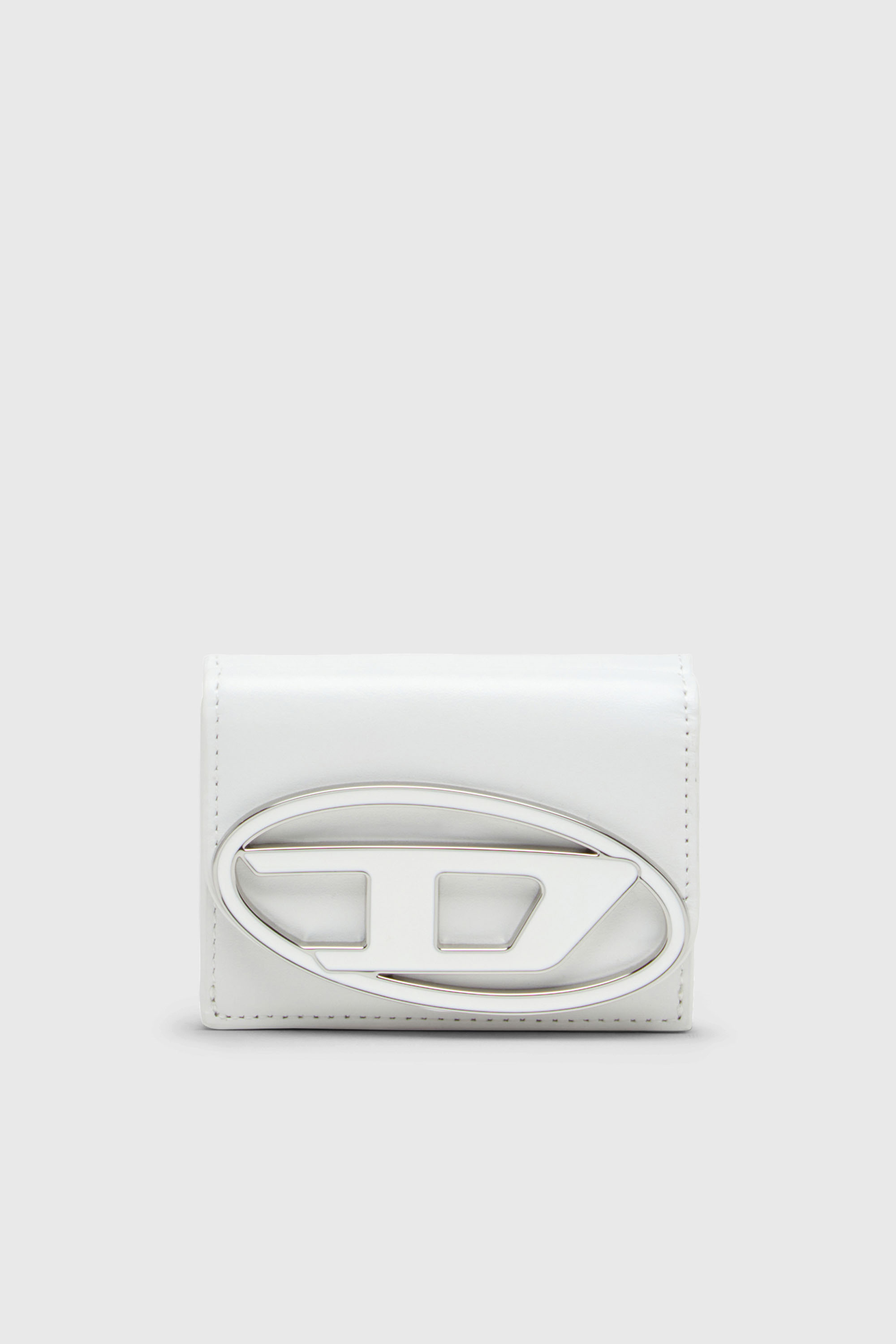 Diesel - 1DR TRI FOLD COIN XS II, Woman's Tri-fold wallet in leather in White - 1