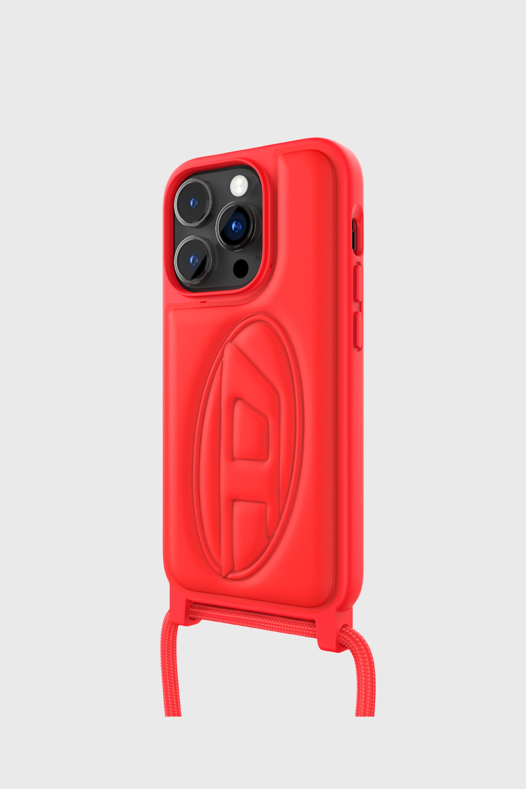 Diesel - 50279 NECKLACE CASE, Funda colgante oval Dpor iPhone 14 Pro Unisex in Rojo - 2
