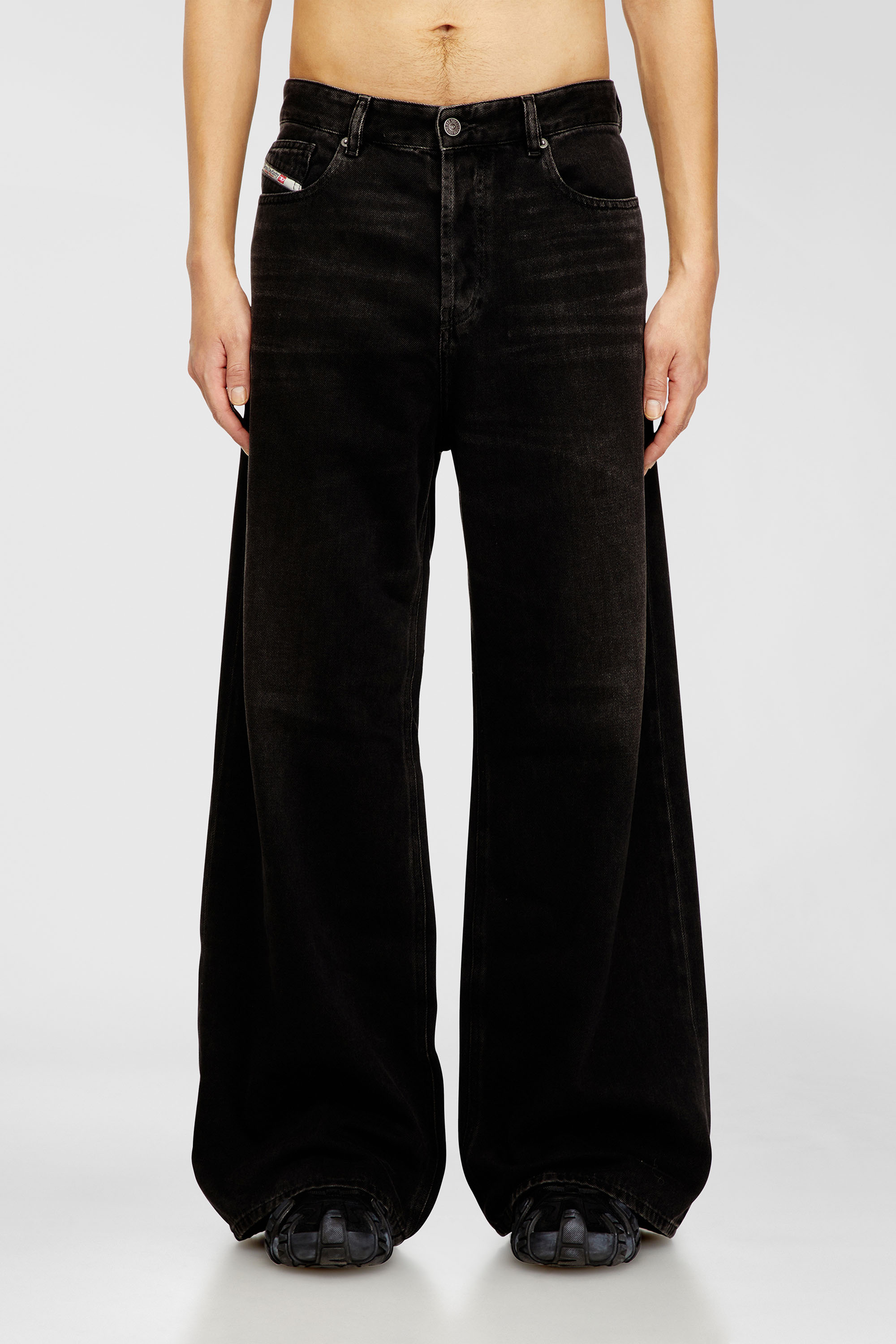 Diesel - Relaxed Jeans 1996 D-Sire 09J96 Mixte, Noir/Gris fonc&eacute; - Image 4