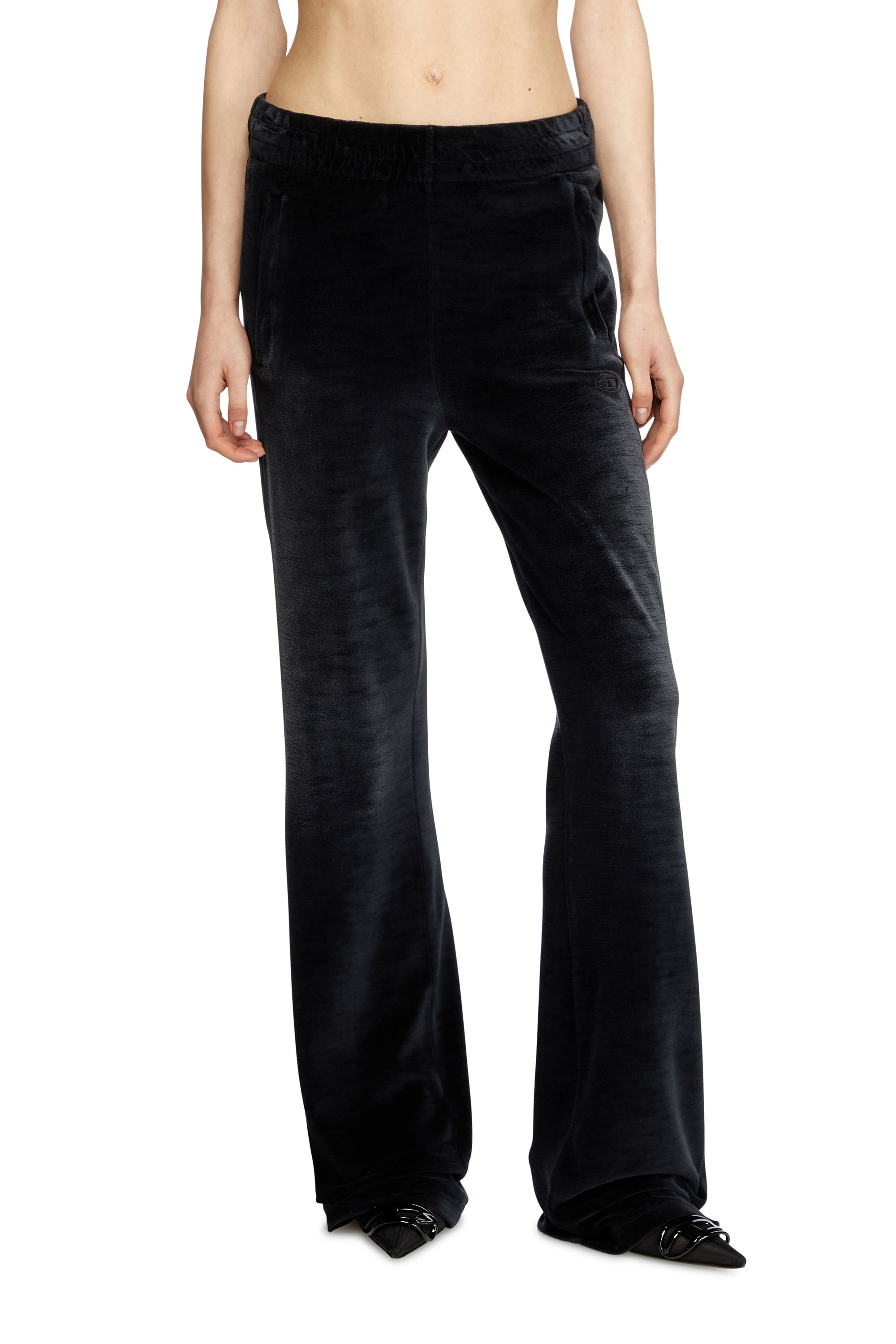 Diesel - P-ELY-Q1, Female's Wide leg sweatpants in Black - 1