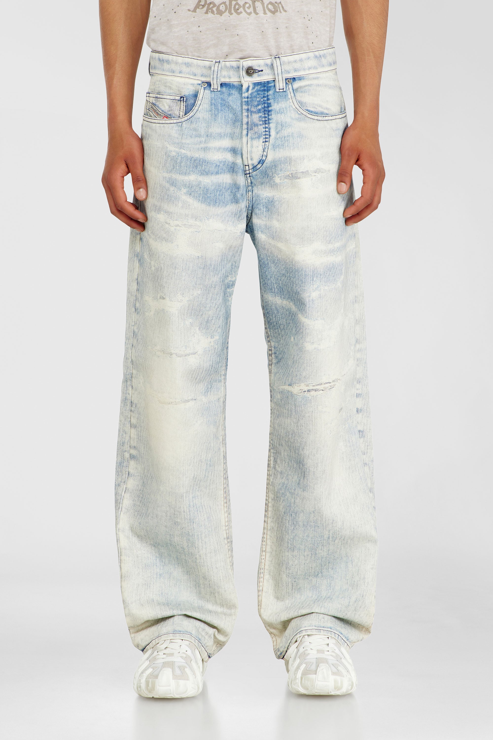 Diesel - Relaxed Jeans 2001 D-Macro 09R69 Hombre, Azul Claro - 2