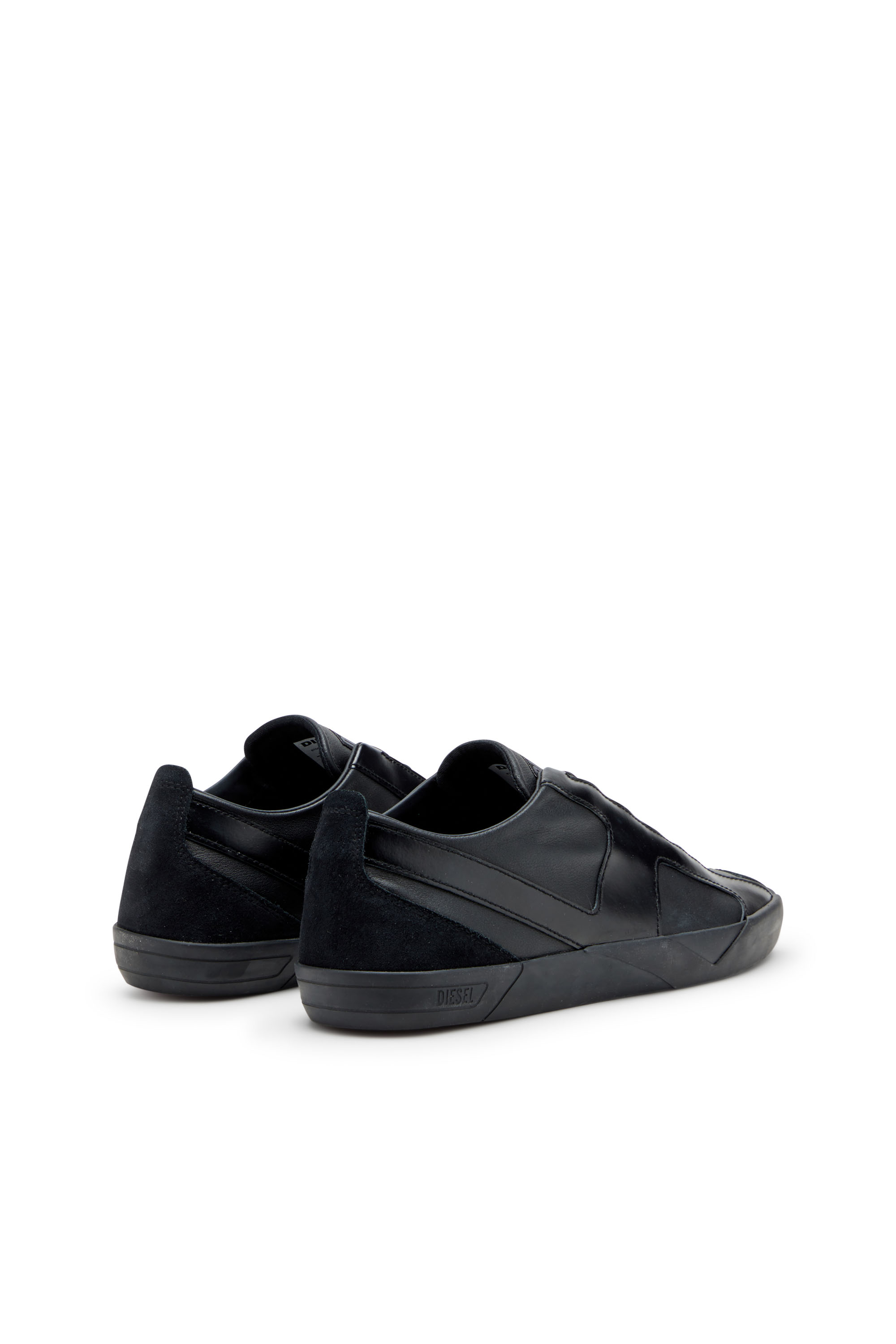 Diesel - S-SLANTE-D LOW, Male's S-Slante-D-Sneakers in suede and leather with D logo in Black - 4