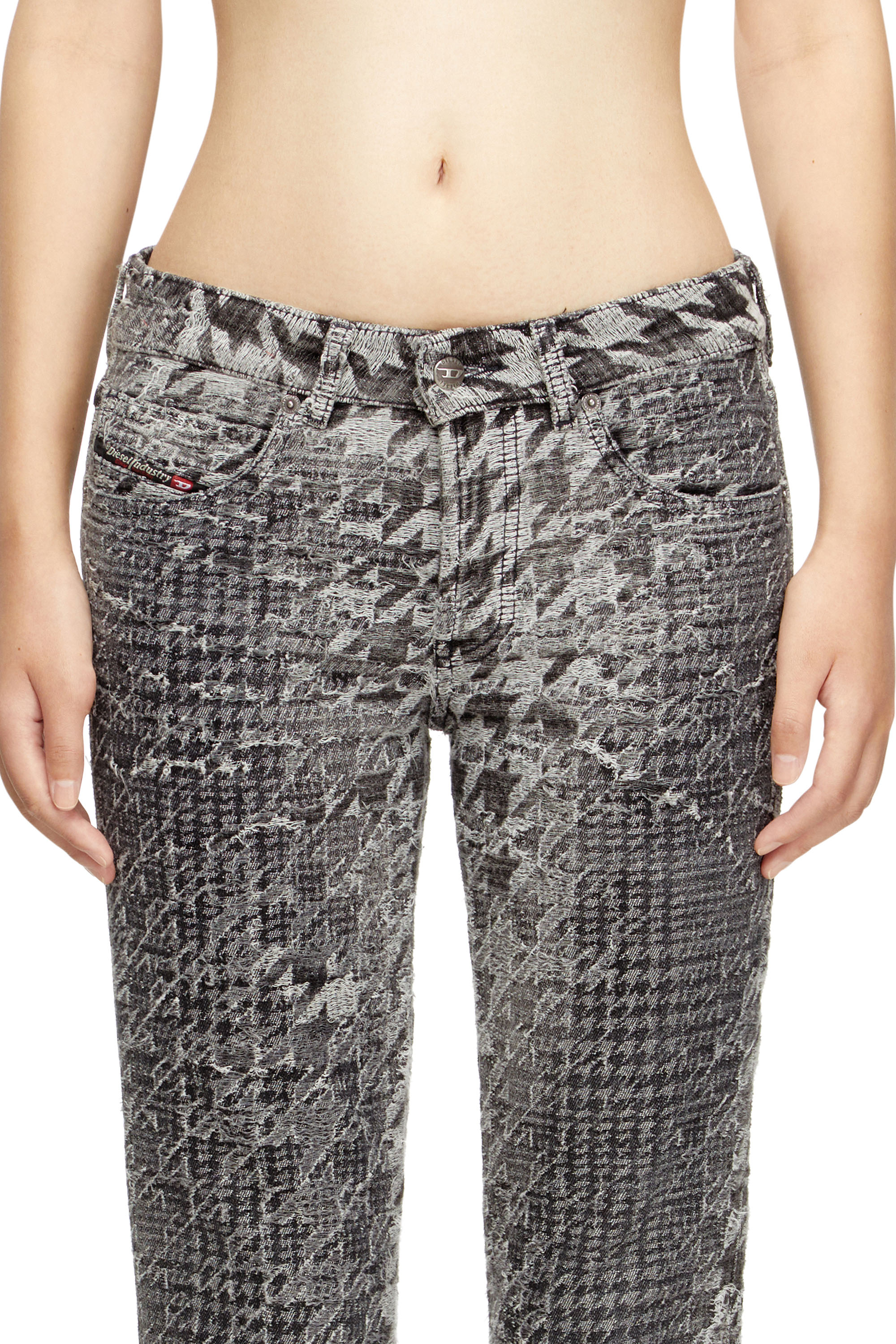 Diesel - Slim Jeans 1992 D-Jiann 0CEBN Mujer, Negro/Gris oscuro - 3