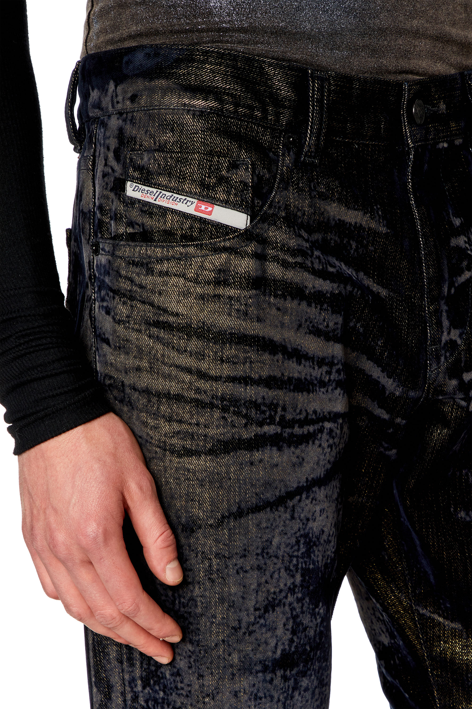 Diesel - Male's Slim Jeans 2019 D-Strukt 09I49, Black/Dark Grey - 3