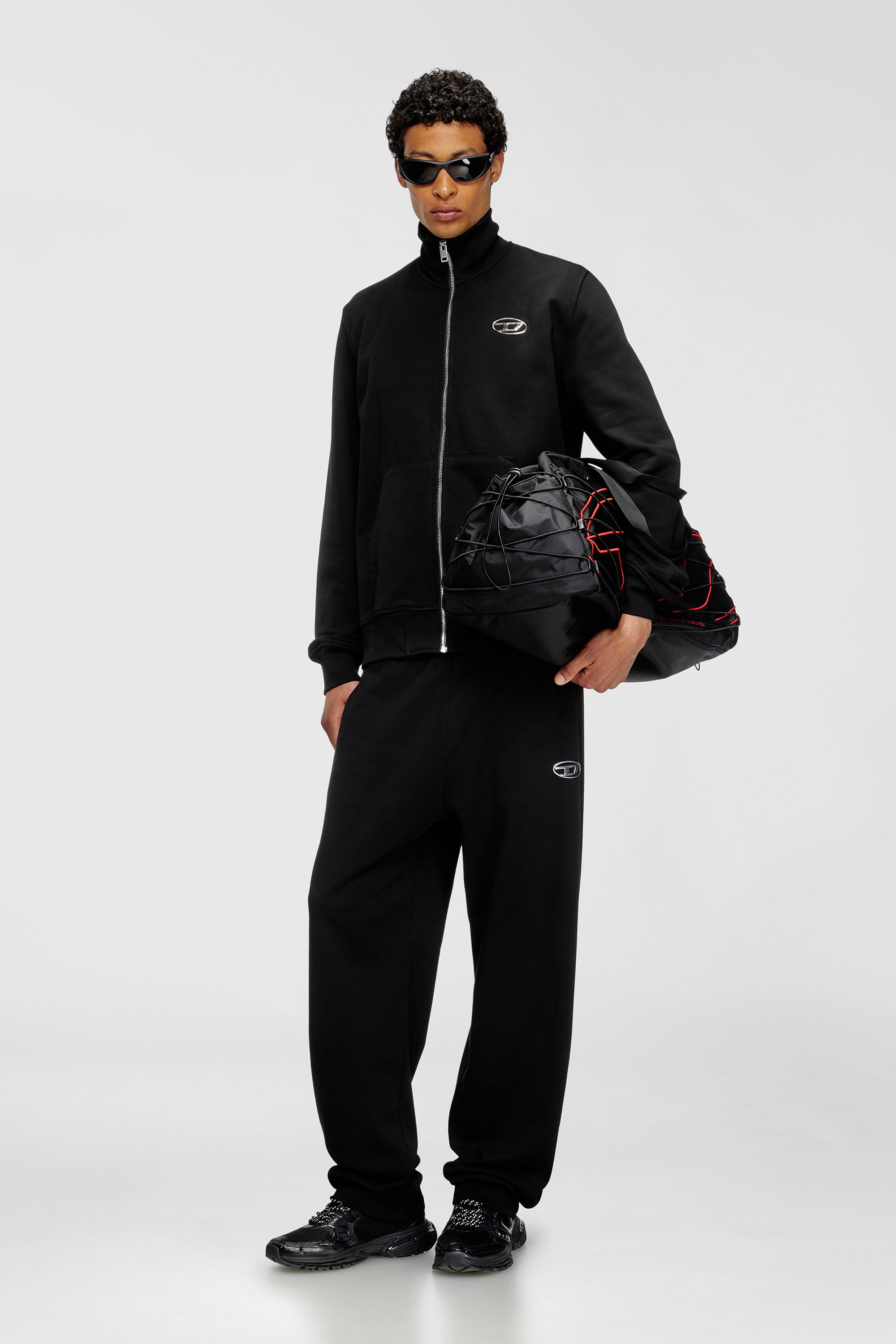 Diesel - P-MARKY-OD, Man's Pants with metal-effect Oval D logo in Black - 1