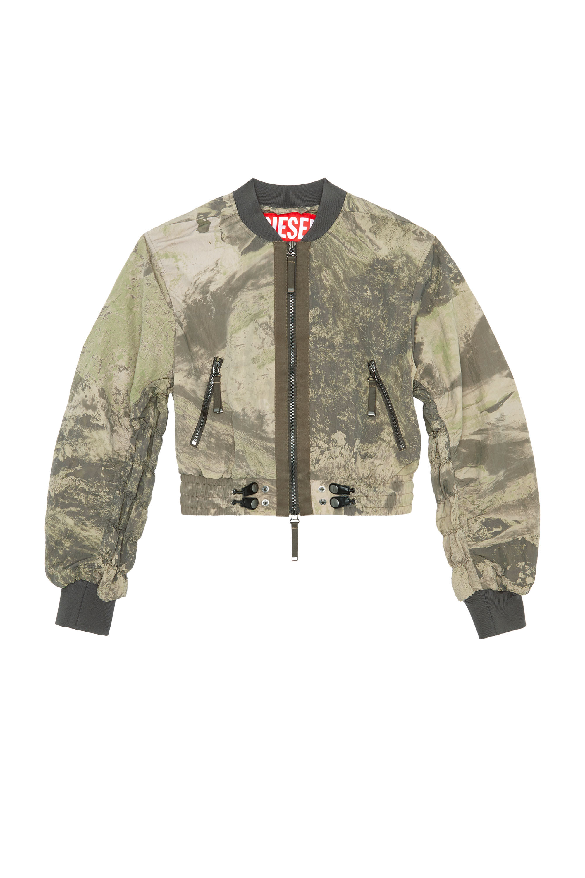 Women's Bomber jacket in light nylon | Green | Diesel
