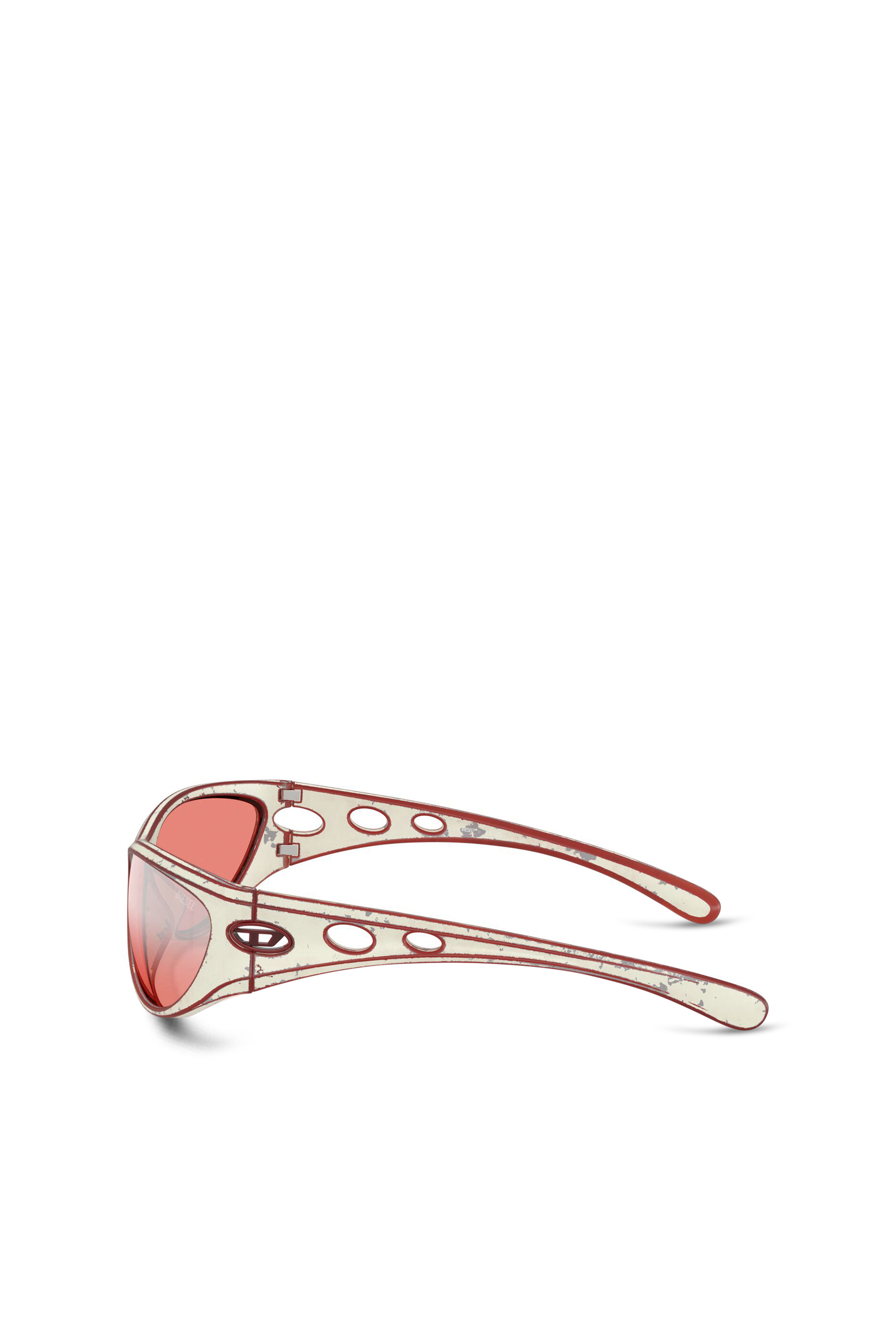 Diesel - 0DL3004U, Unisex's Cat-eye style sunglasses in Red - 3