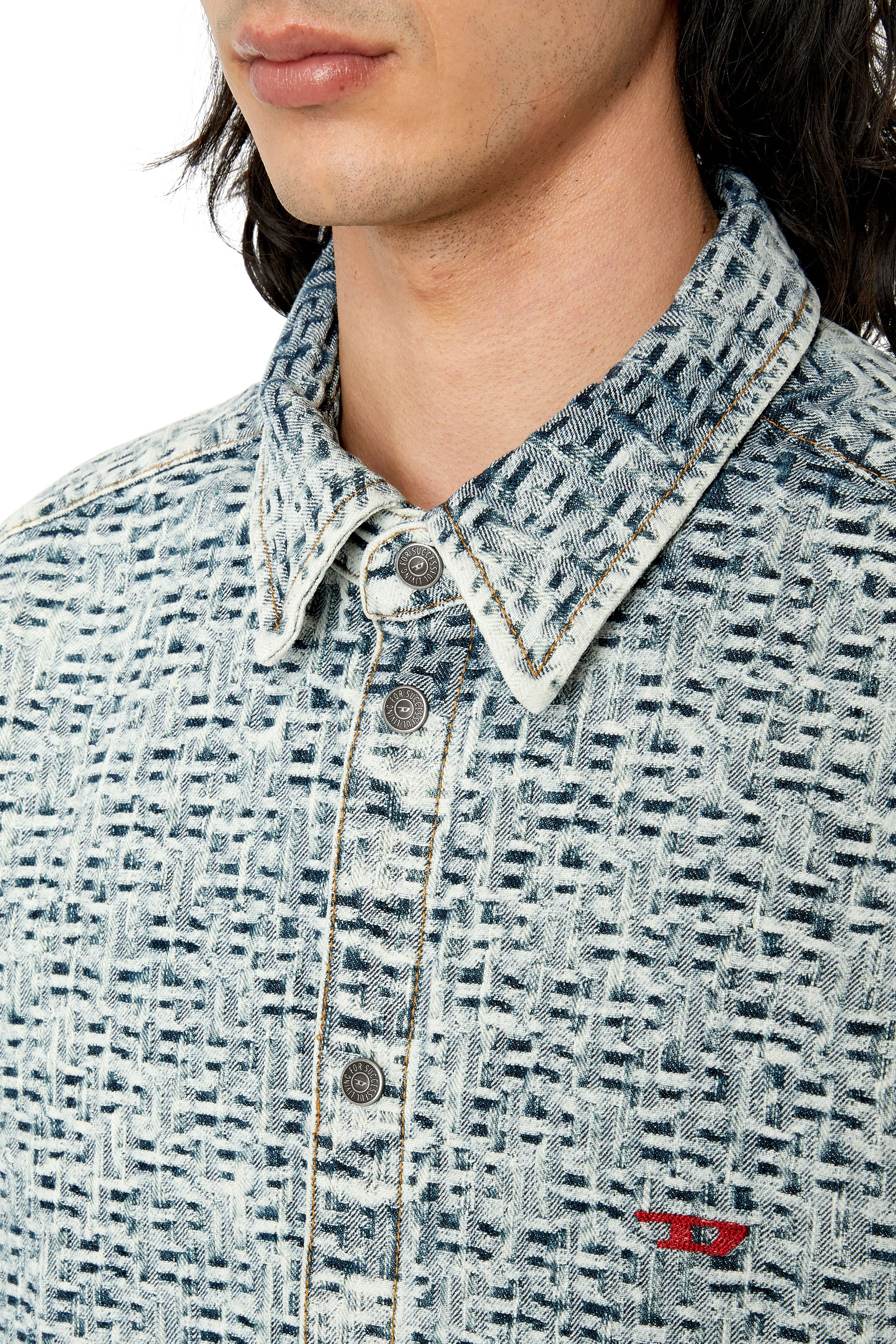 Diesel - D-SIMPLY-OVER-SP, Man's Monogram denim shirt in Light Blue - 4