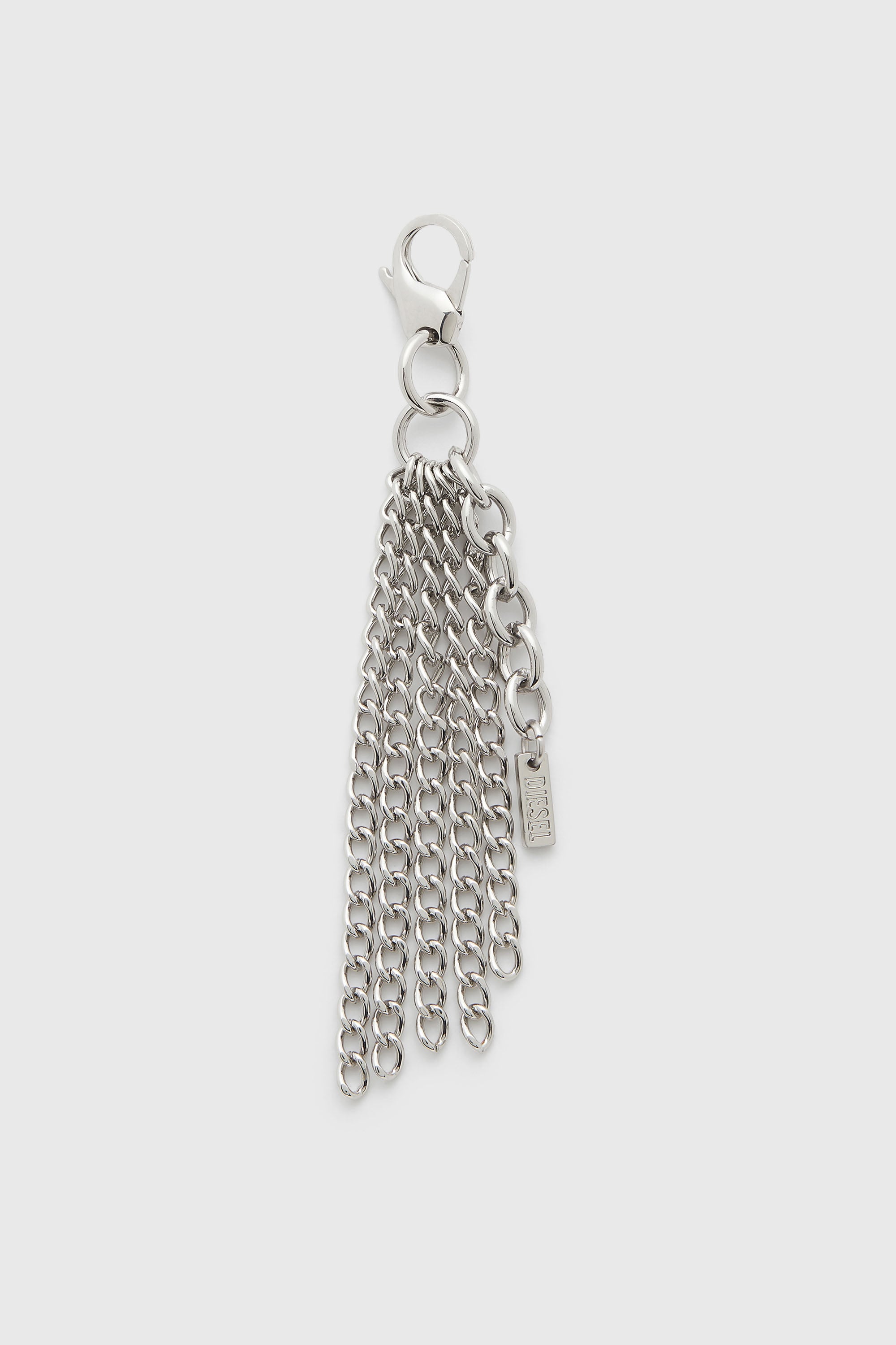 Diesel - CHARM-MULTI CHAIN, Female's Metal keyring with chain fringes in Silver - 1