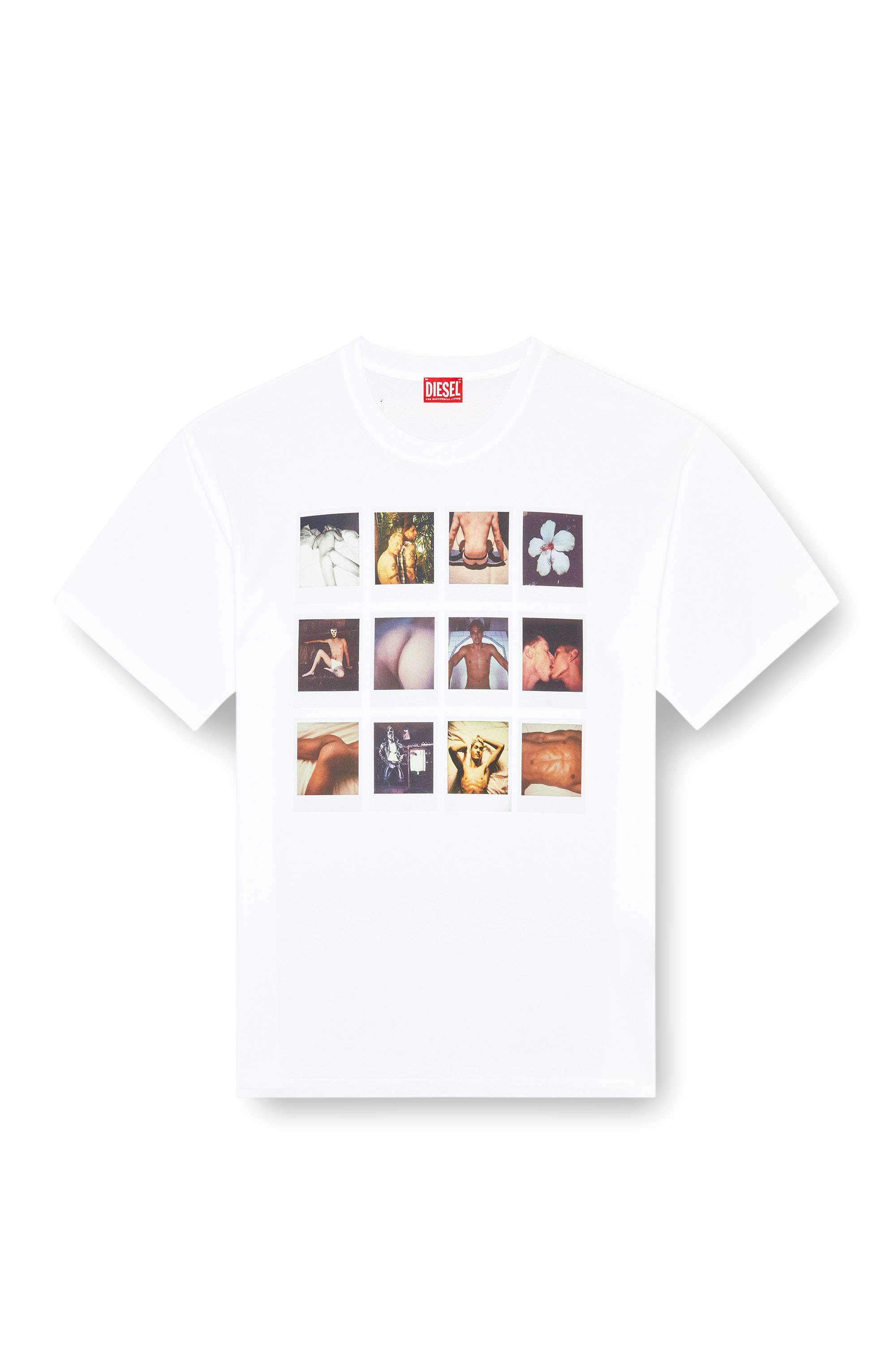 Diesel - PR-T-BOXT-SS, T-shirt avec empiècements polaroïd Mixte in Blanc - 4