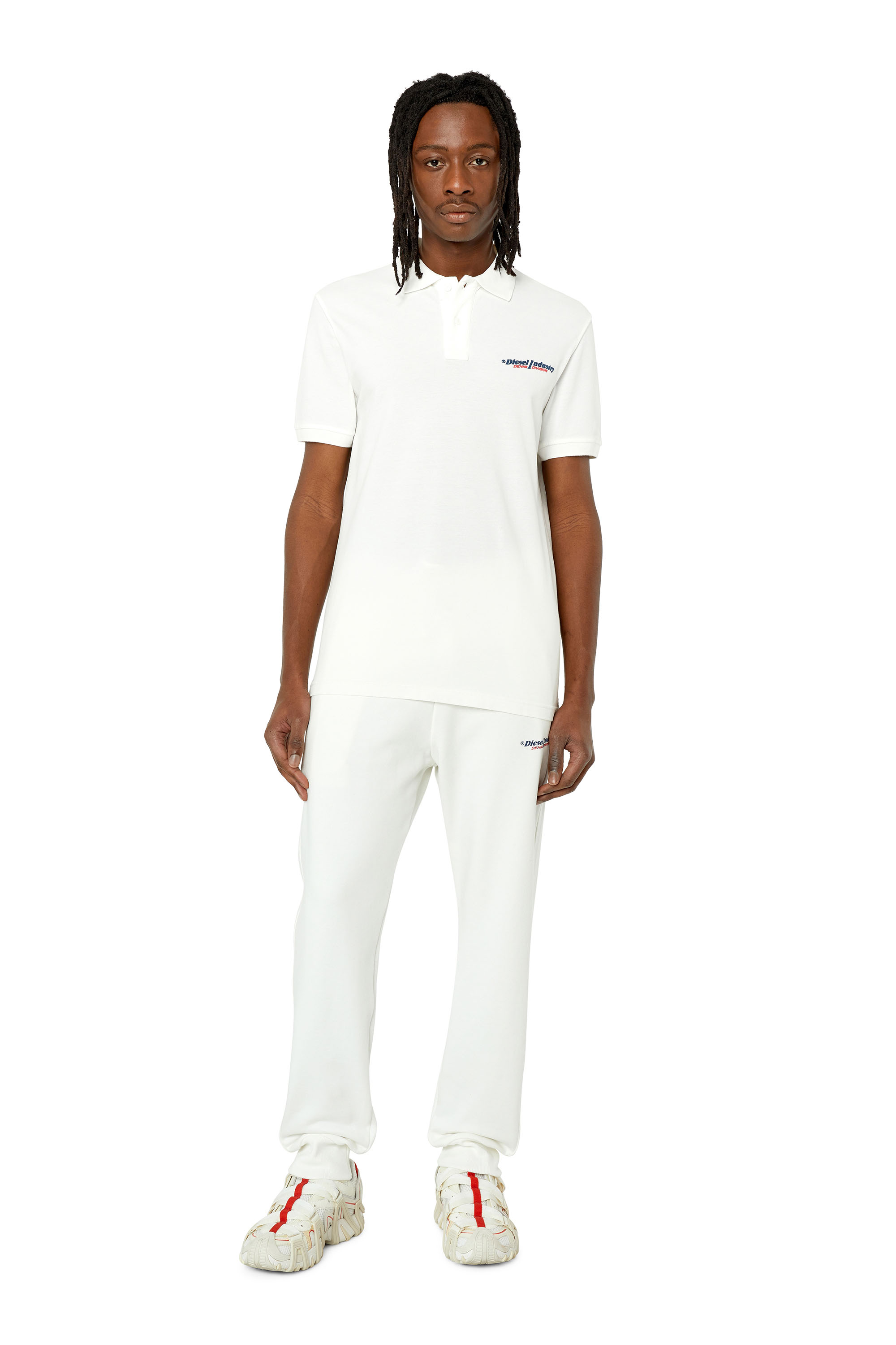 洗練されたデザイン　DIESEL T-RASMITH POLO SHIRT L Polo shirt with 3D logo | Black | Diesel