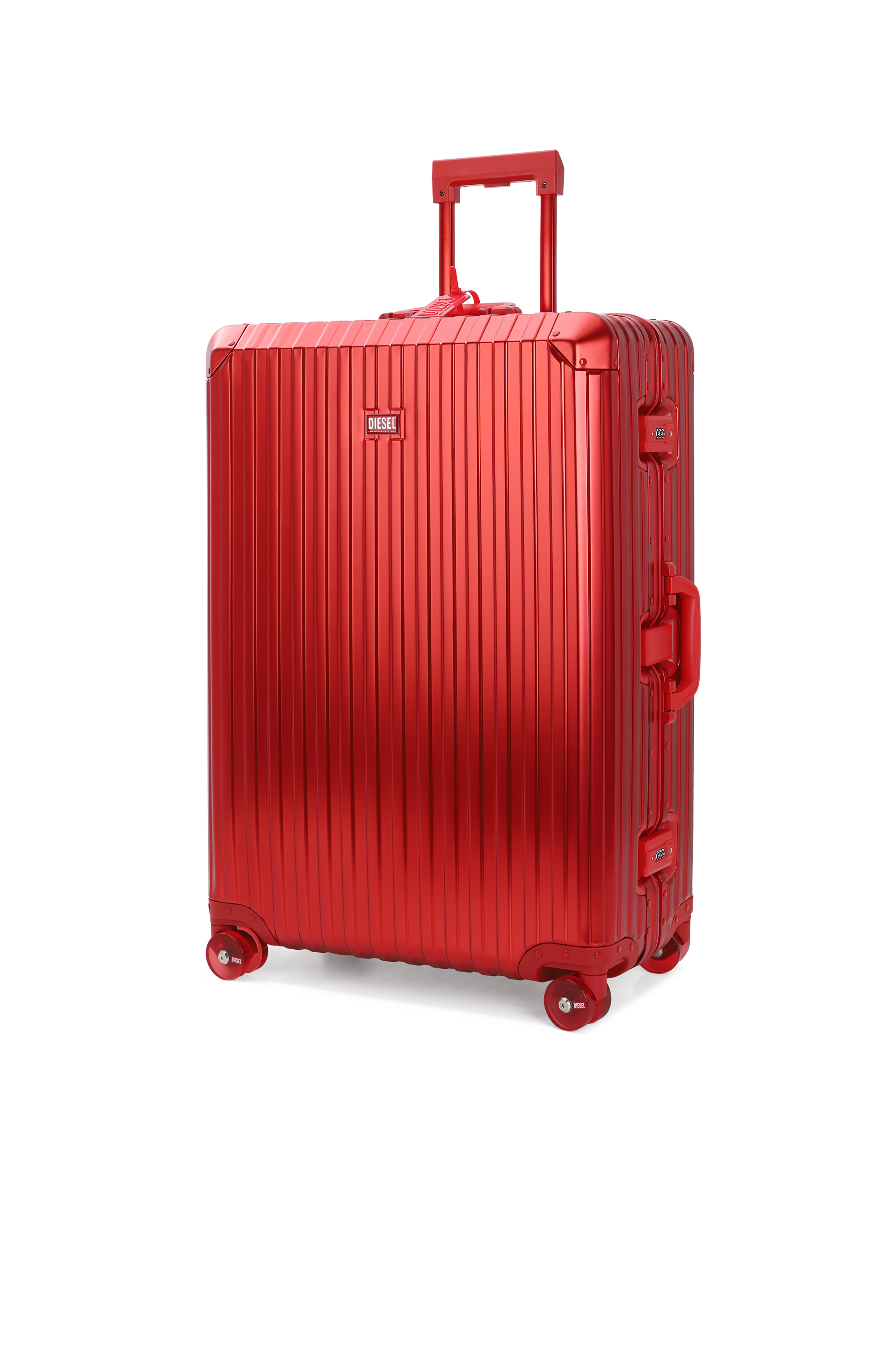 Diesel - DIESEL ALUMINUM TROLLEY- DSL002, Maleta de aluminio tama&ntilde;o L Unisex in Rojo - 5