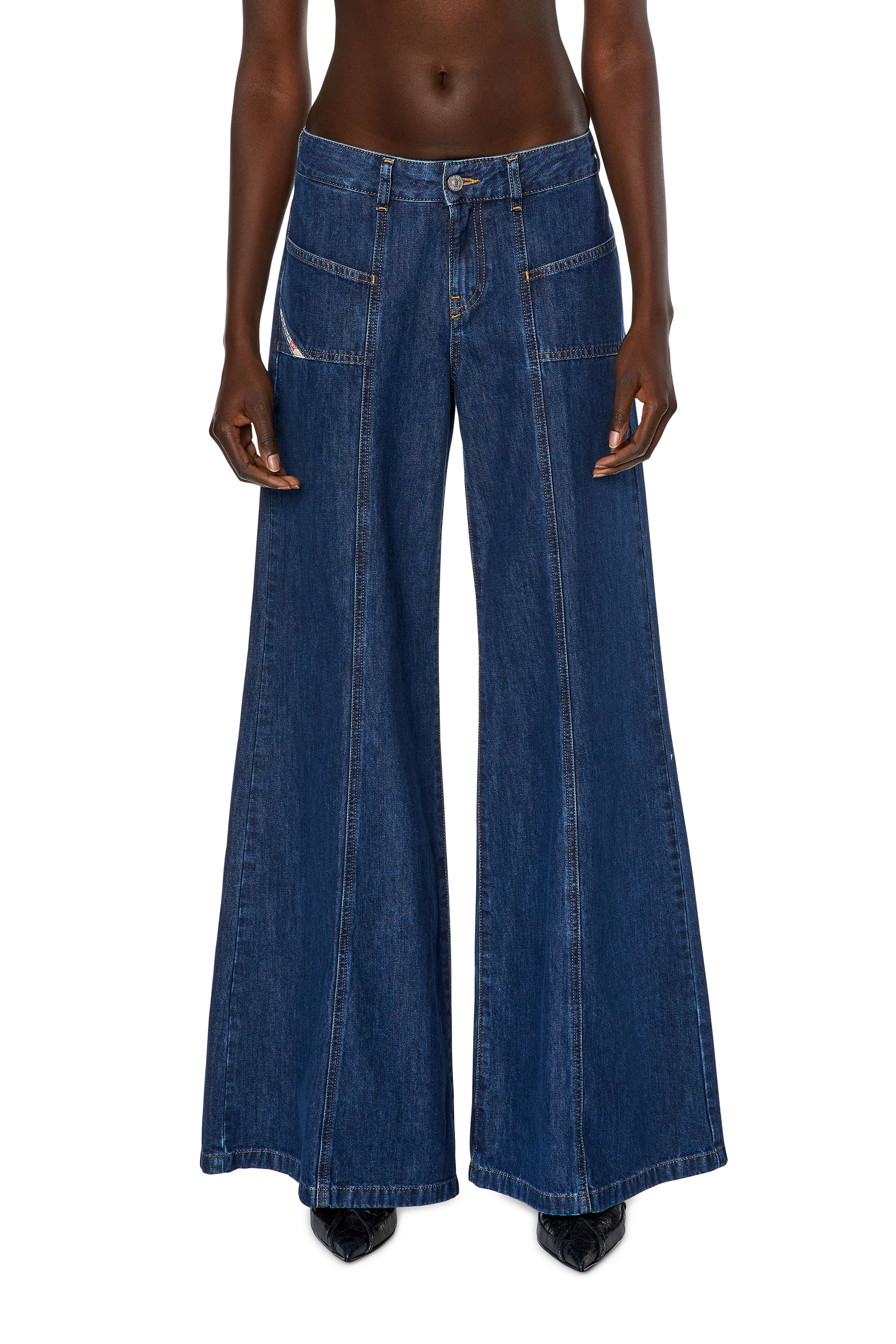 Diesel - Flare Jeans D-Akii 09H99 Mujer, Azul Oscuro - 1
