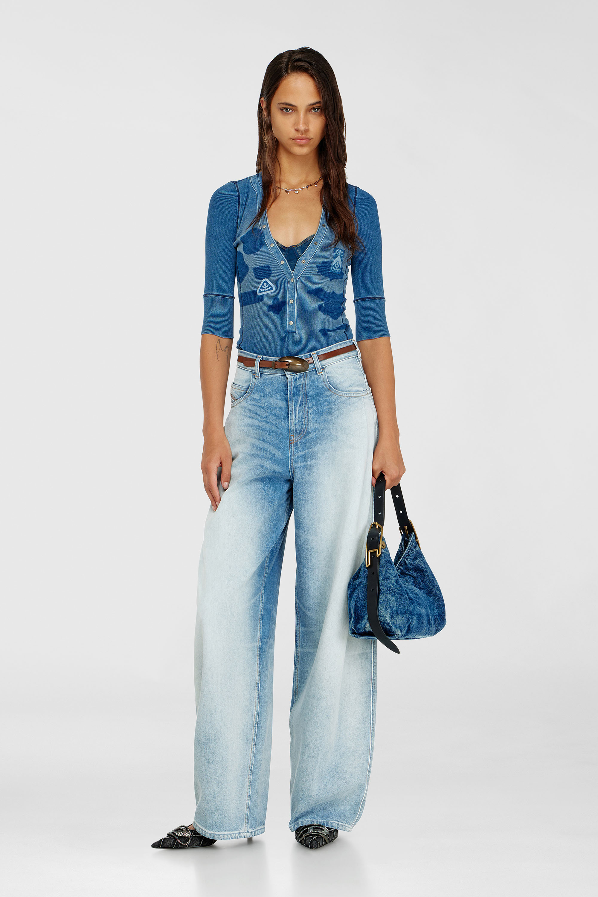 Haut henley avec effets shadow-patch