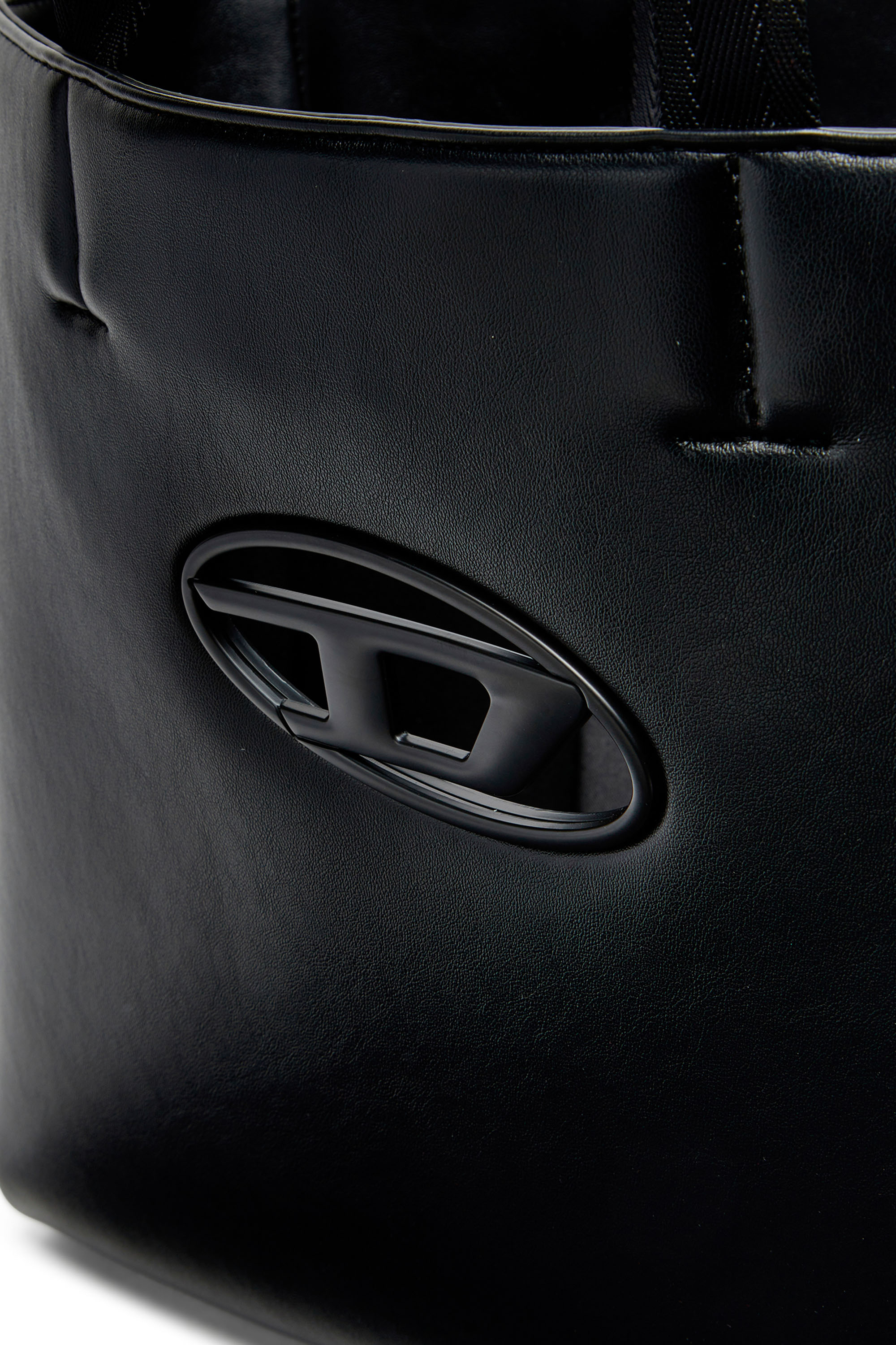 人気！DIESEL ブラック Holi-D Shopper Ew トートバッグ HOLI-D SHOPPER EW Holi-D-Square shopper in bonded neoprene