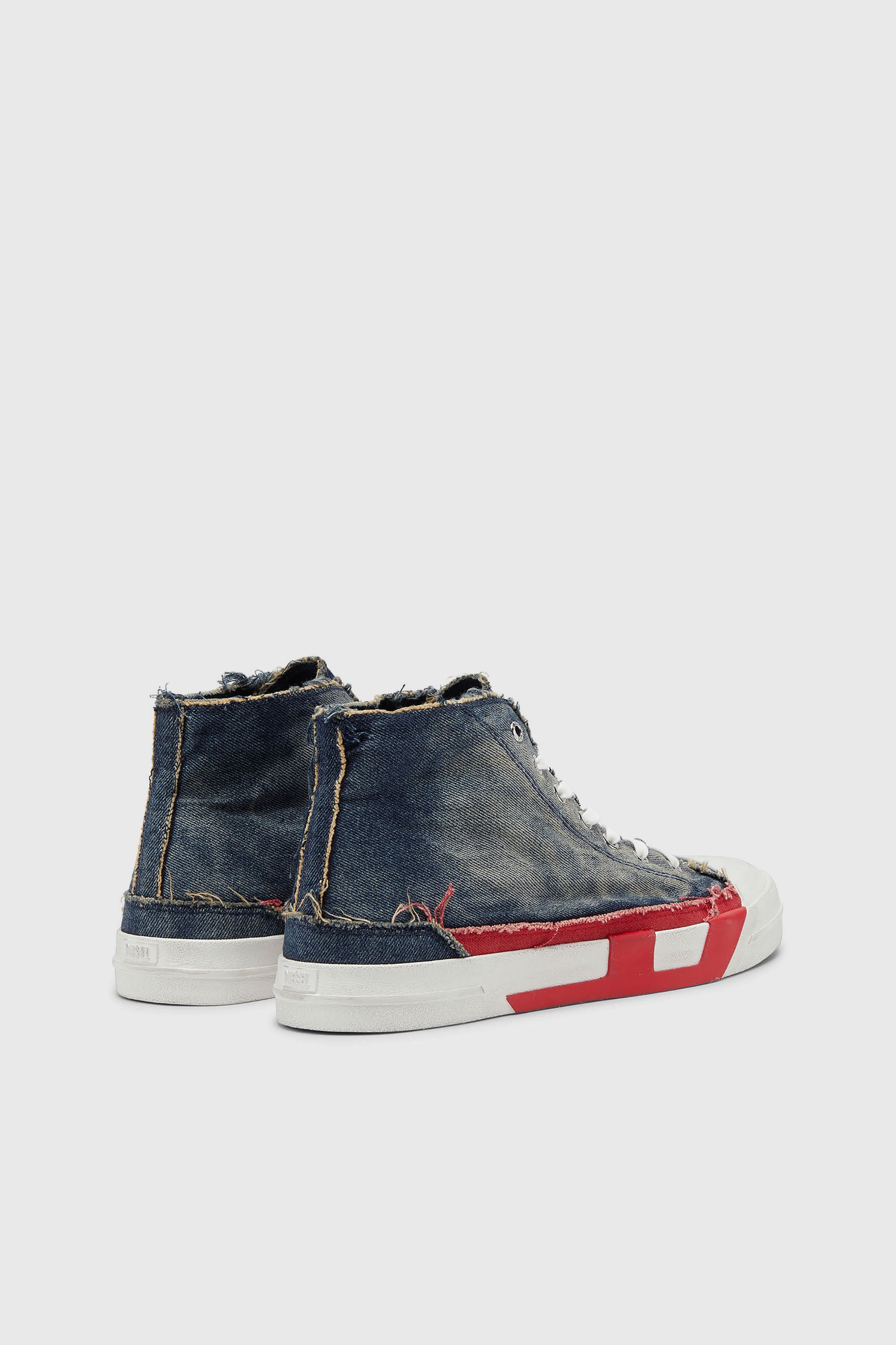 Men's D-Verse-High-top sneakers in denim with D logo | Blue