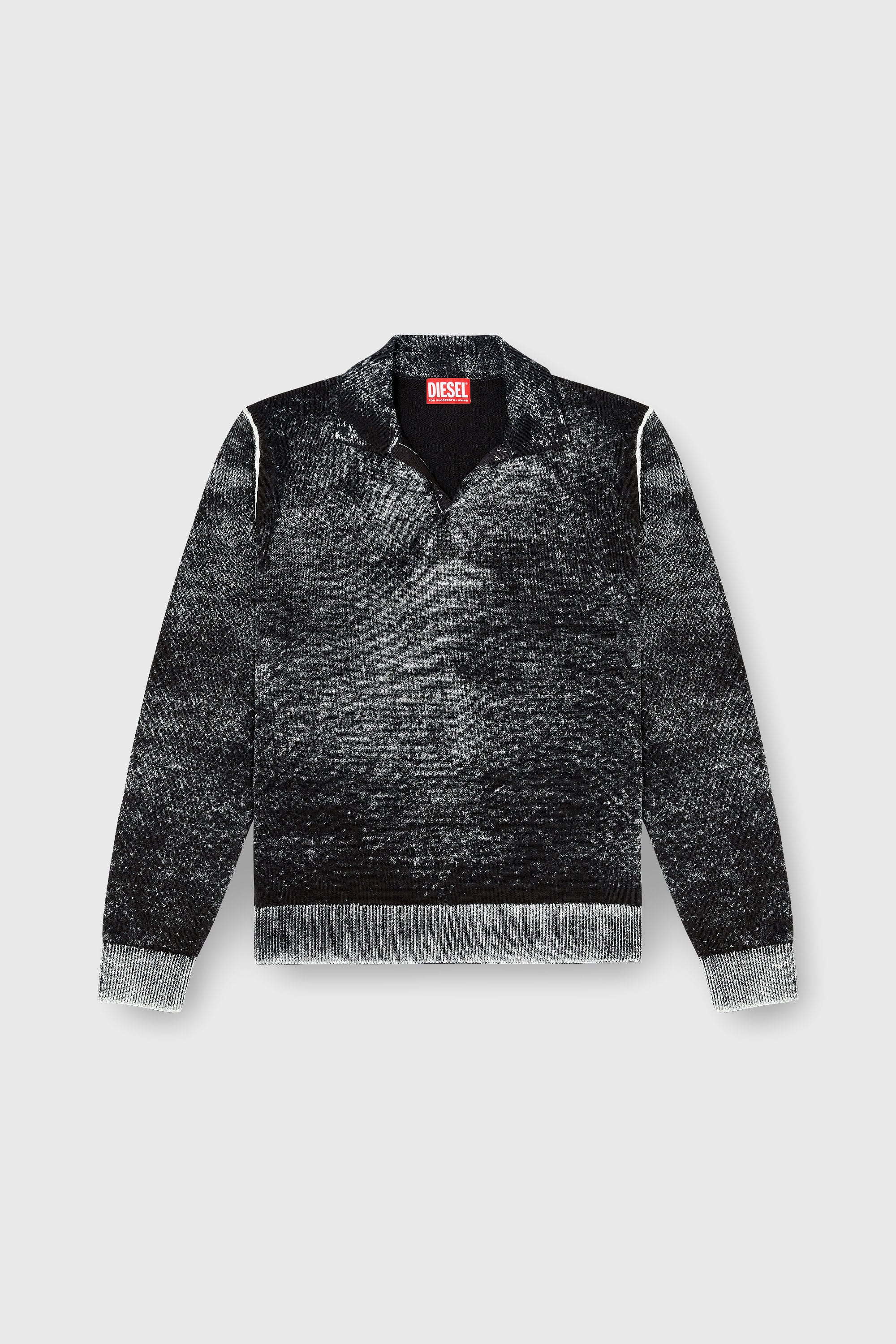 Diesel - K-LAWRENCE, Jersey polo con estampado inverso deste&ntilde;ido Hombre in Multicolor - 2