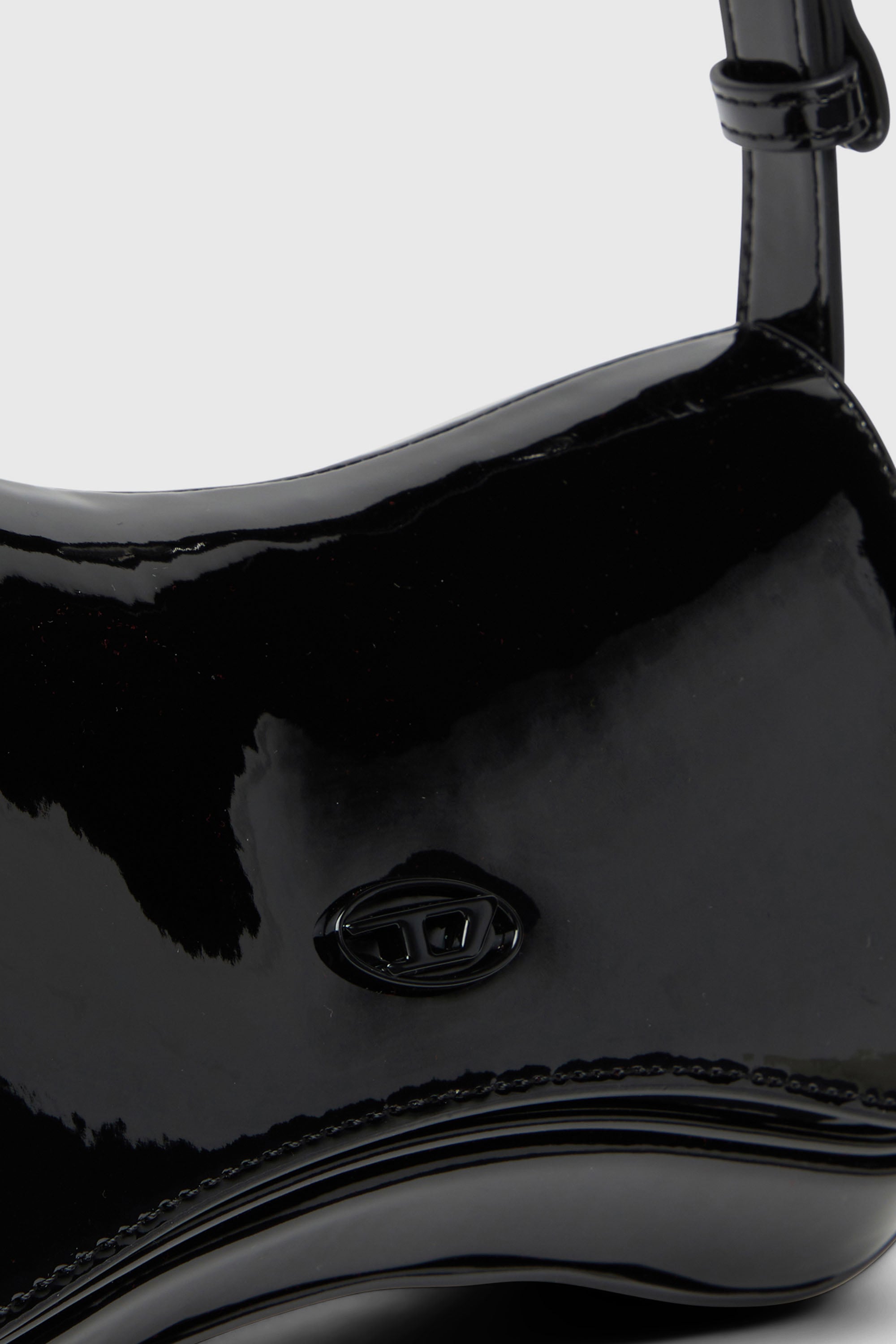Diesel - PLAY CLUTCH, Woman's Play-Clutch in glossy PU in Black - 6