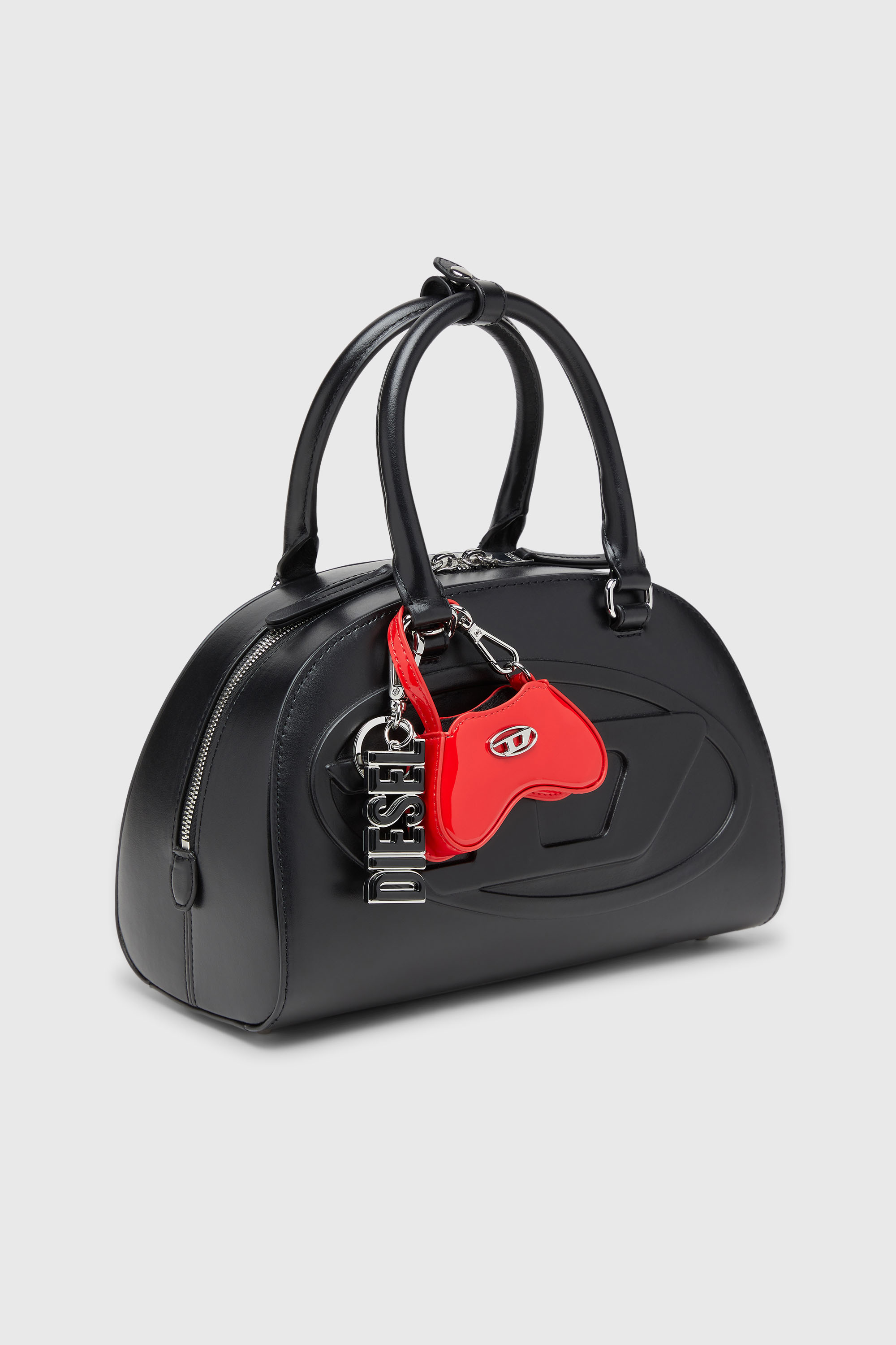 Diesel - 1DR DOME CROSSBODY, 1DR Dome -Peque&ntilde;o bolso bowling de cuero Mujer in Negro - 2