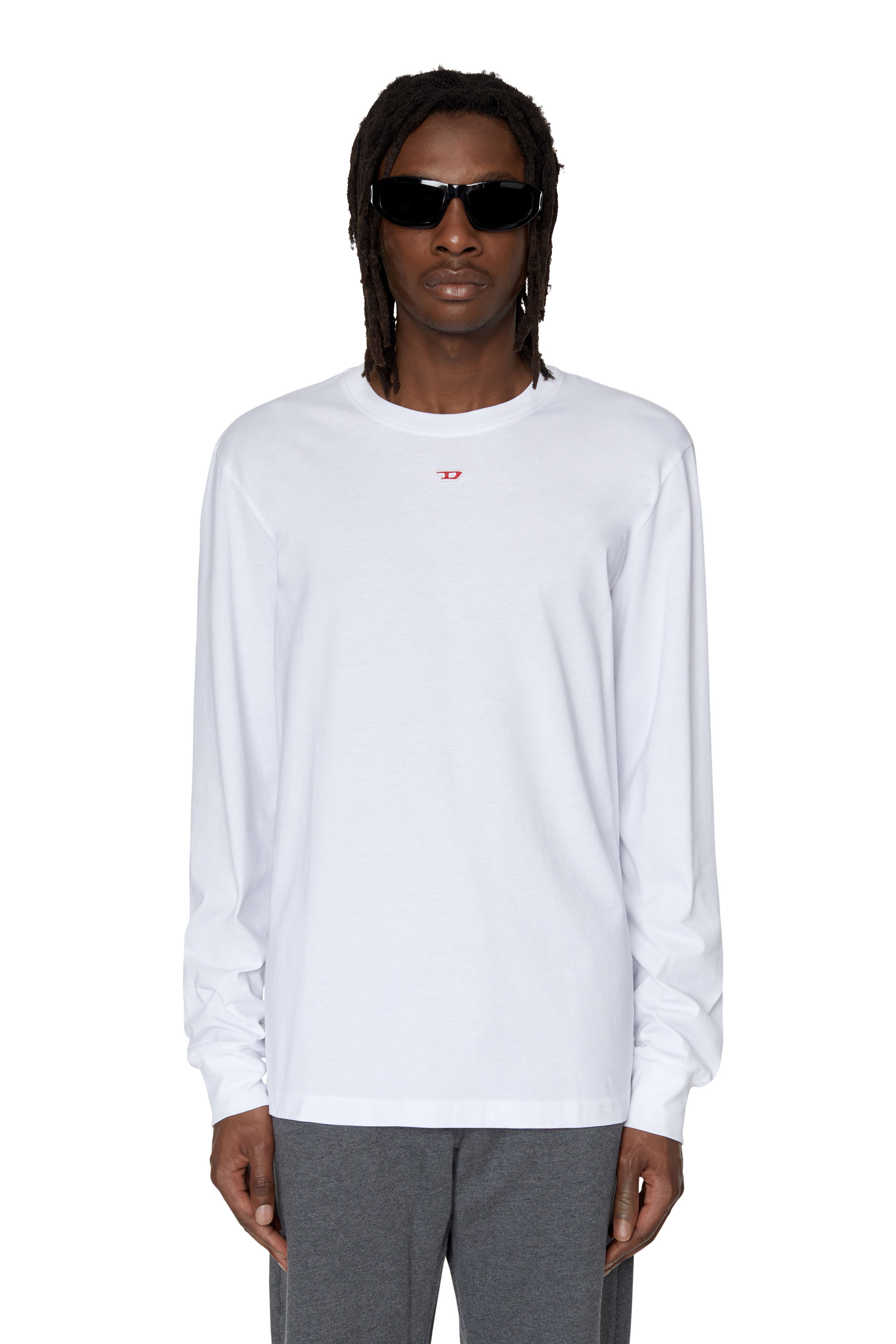 T-JUST-LS-D Man: Long-sleeve T-shirt with logo patch | Diesel