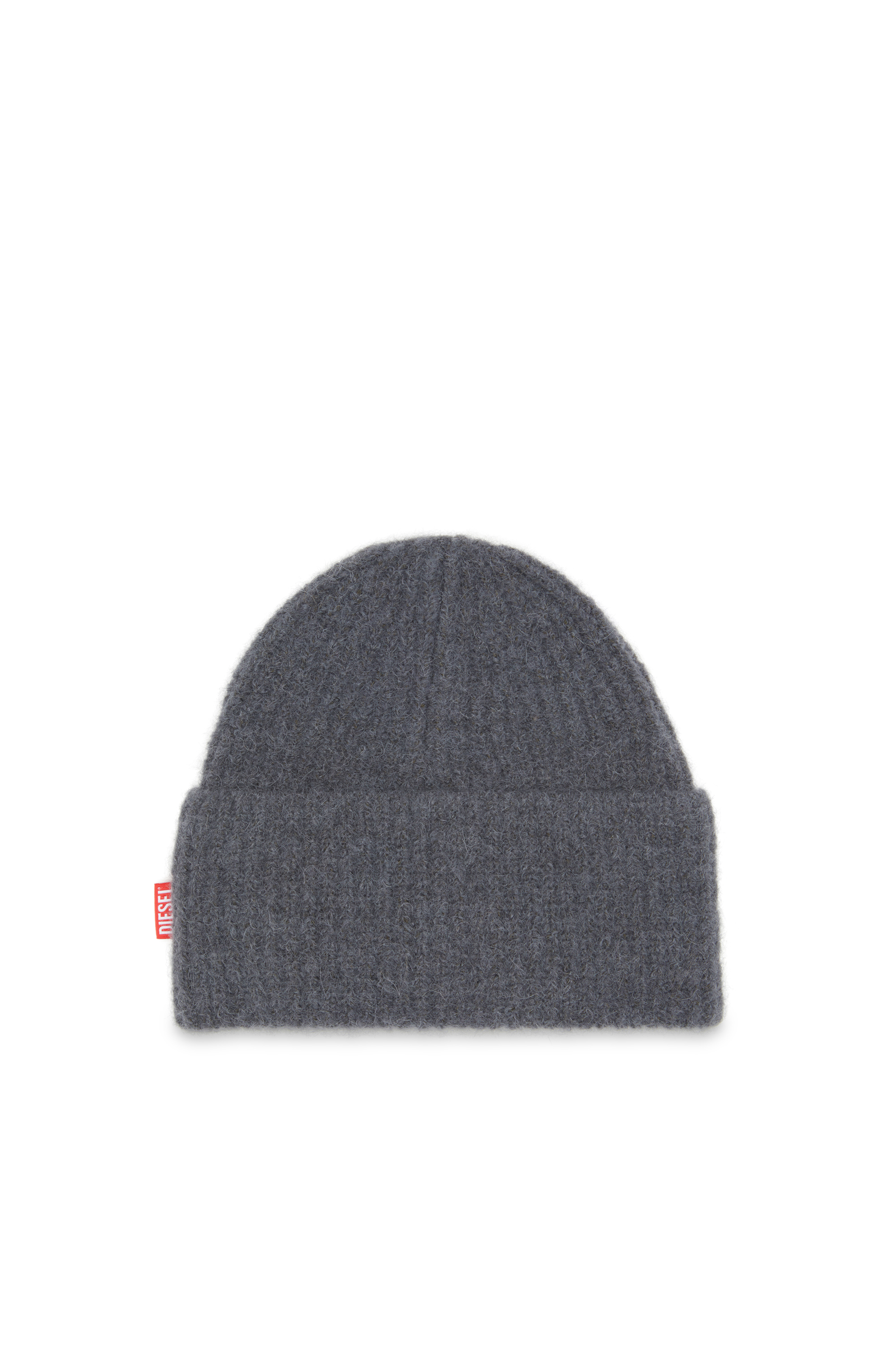 Diesel - K-LOLLO-HAT, Bonnet côtelé en alpaga Mixte in Gris - 2