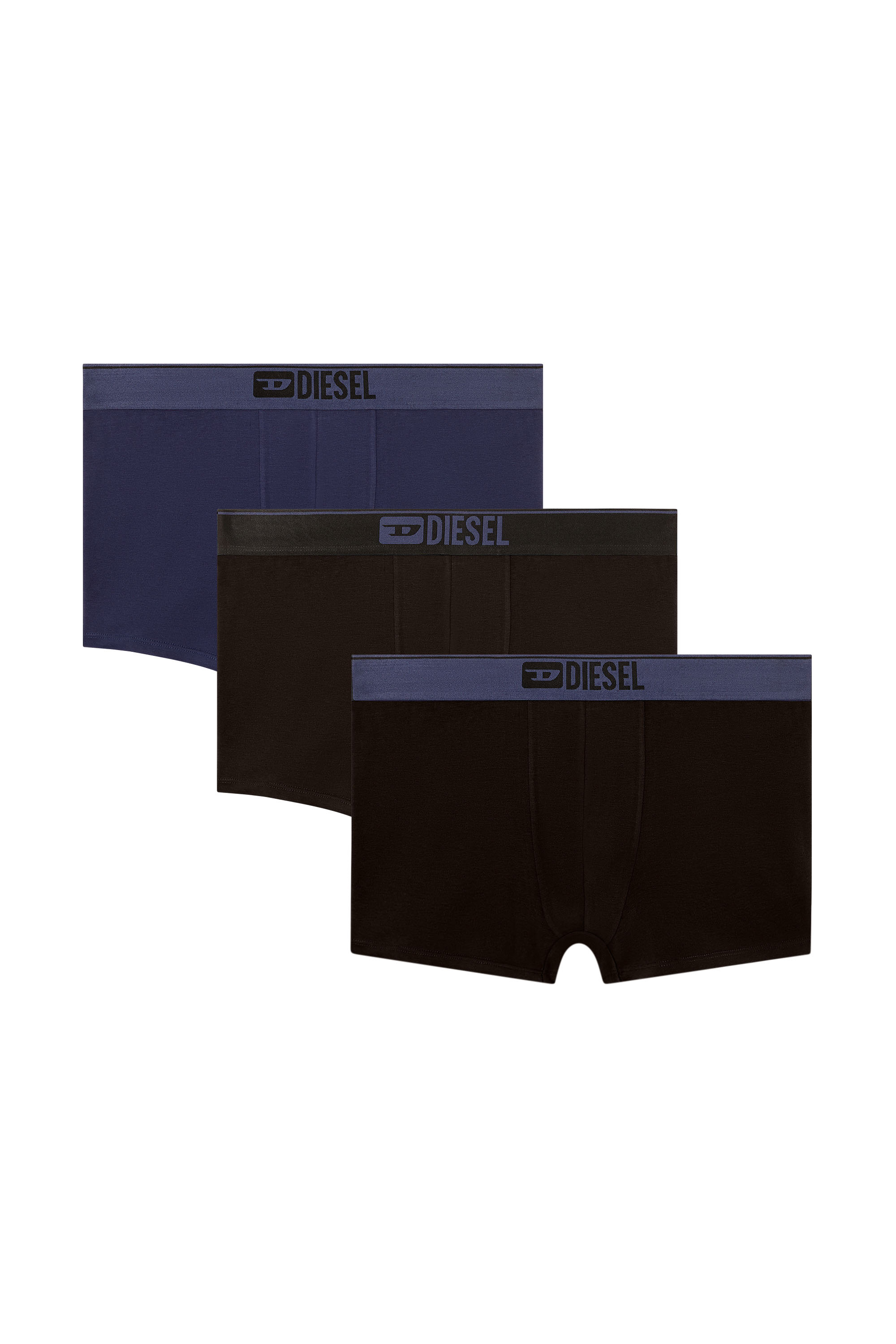 Diesel - UMBX-DAMIENTHREEPACK, Male's Three-pack of plain boxer in Multicolor/Black - 4