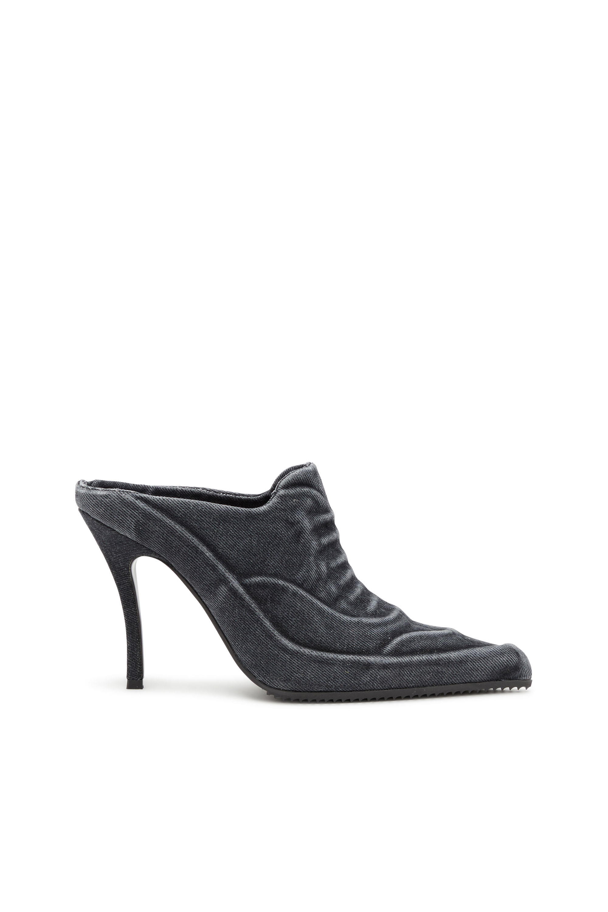 Diesel - D-CLOUD ML, D-Cloud-Mule en denim délavé Femme in Noir - 1
