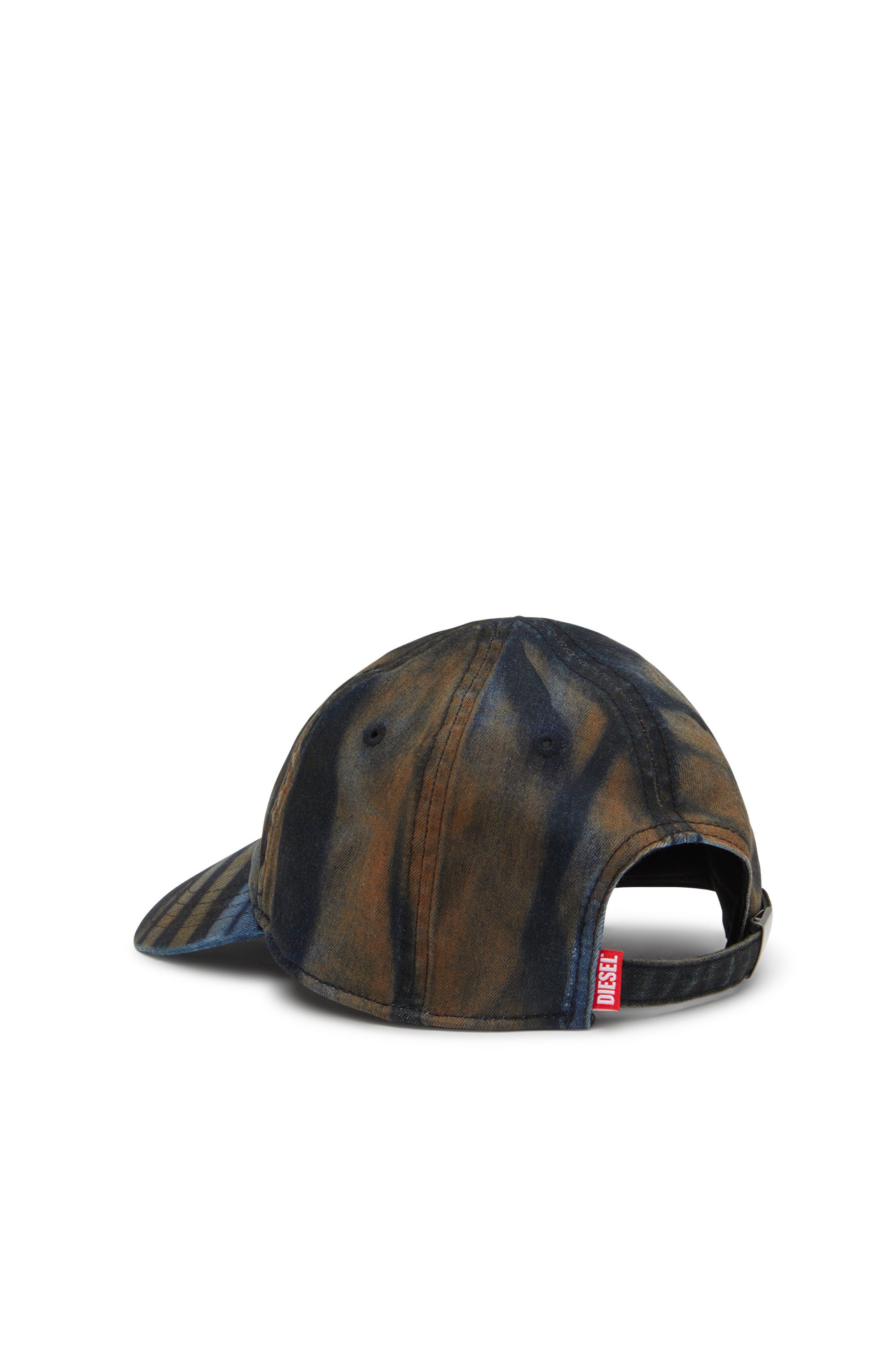 Diesel - C-HUPA, Male's Denim cap with camouflage effect in Blue/Brown - 2