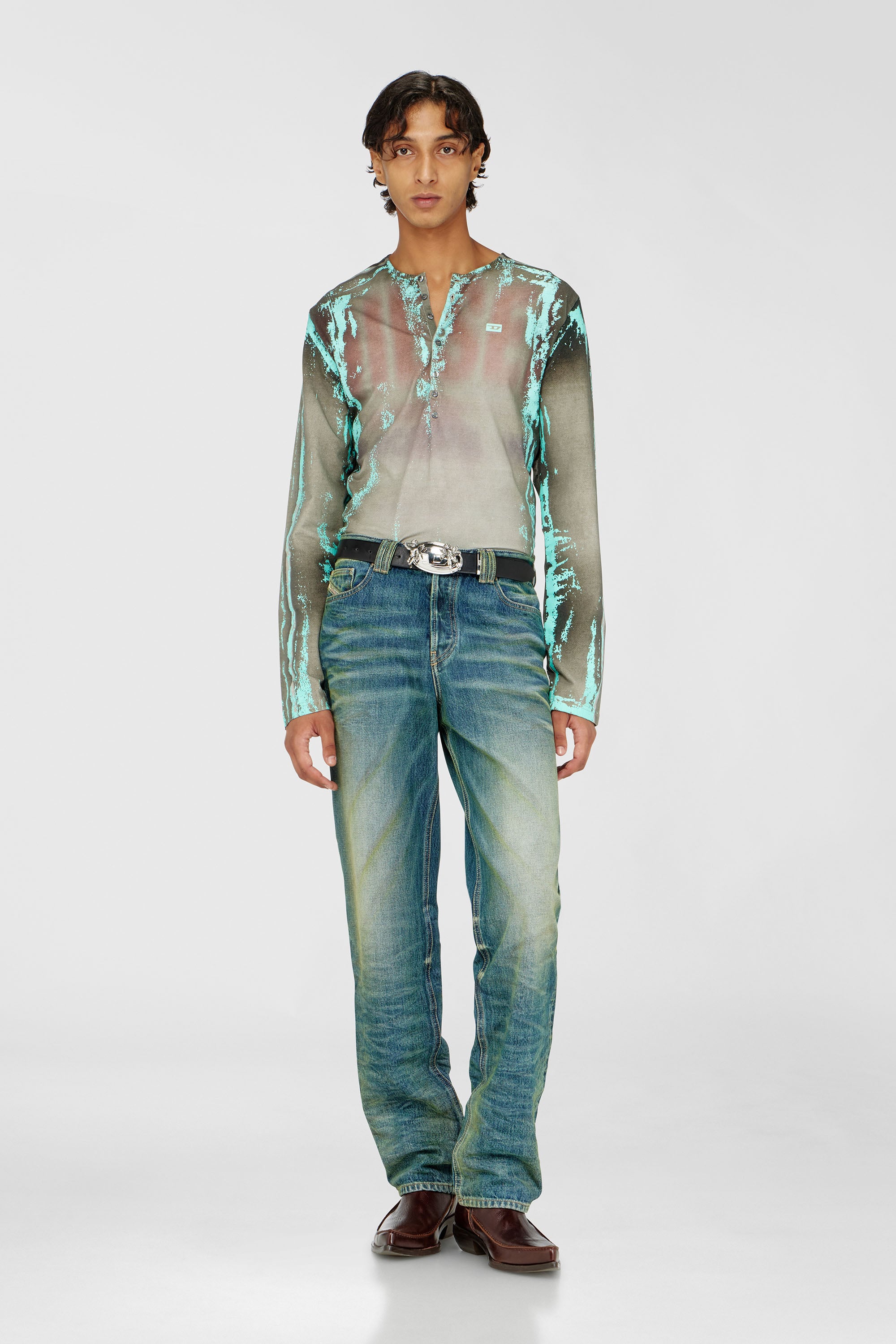 Diesel - Male's Regular Jeans 1991 D-Voeed 007FV, Medium Blue - 1