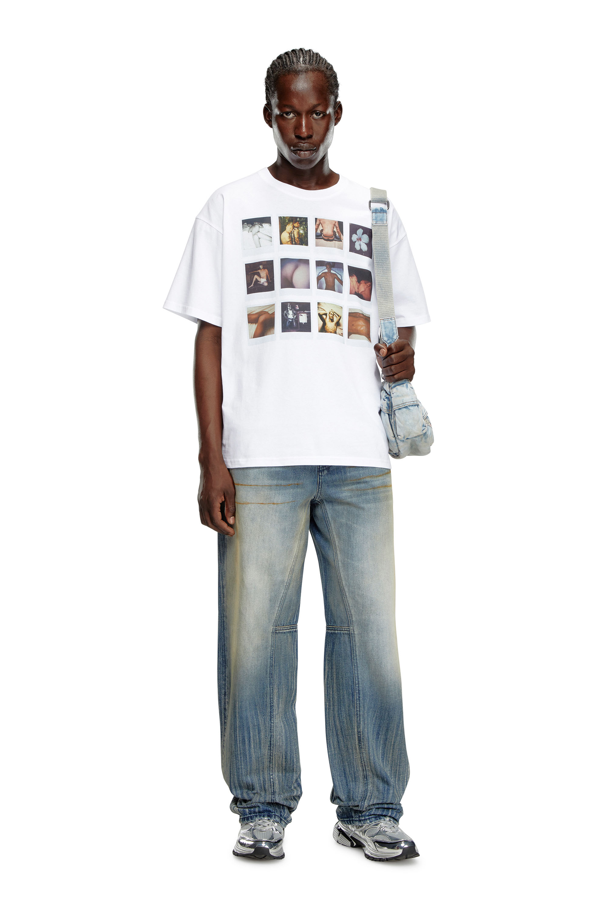 Diesel - PR-T-BOXT-SS, Unisex's T-shirt with polaroid patches in White - 3
