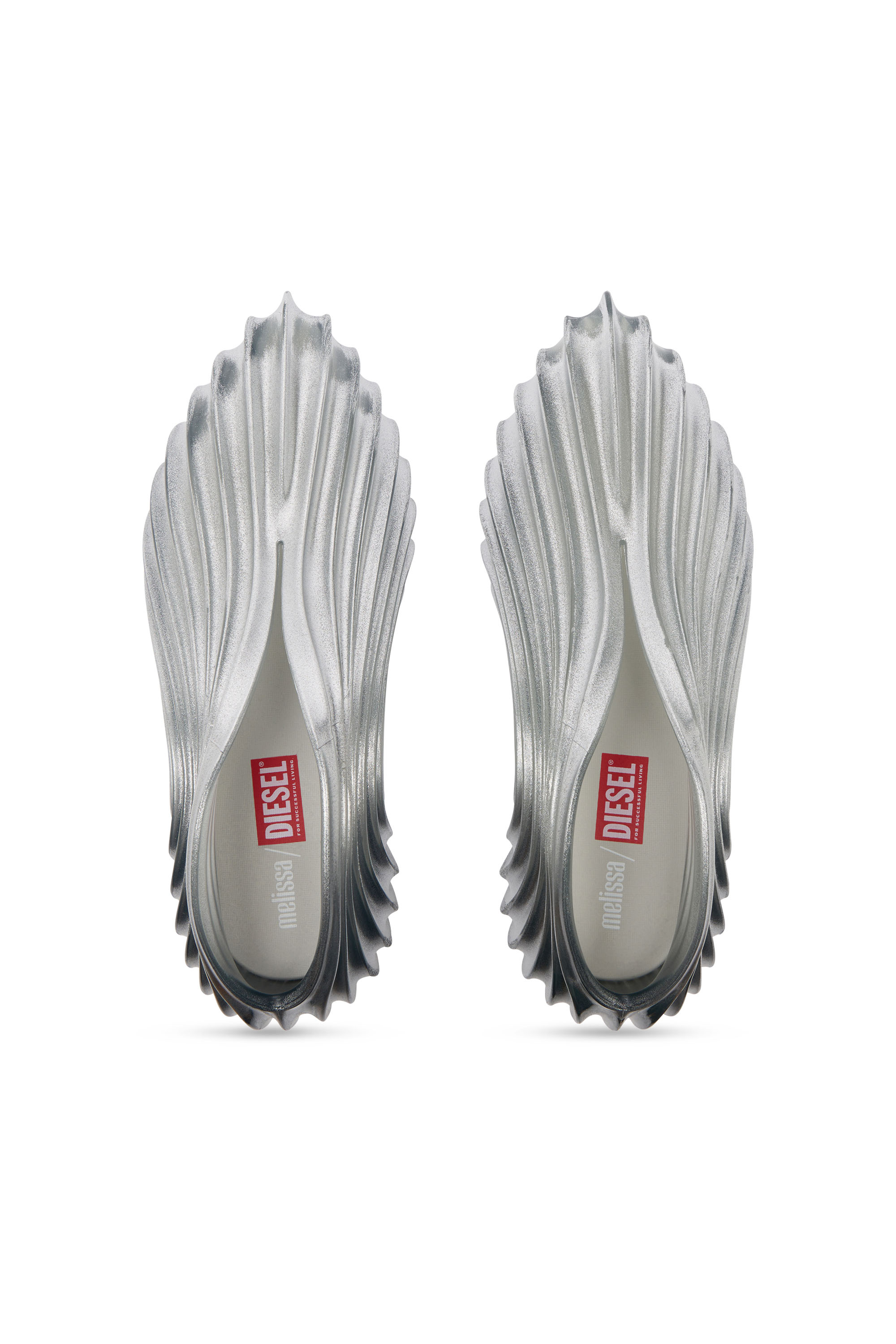 Diesel - MELISSA QUANTUM SNEAKERS X, Zapatilla sin cordones en Melflex&reg; Unisex in Plateado - 4