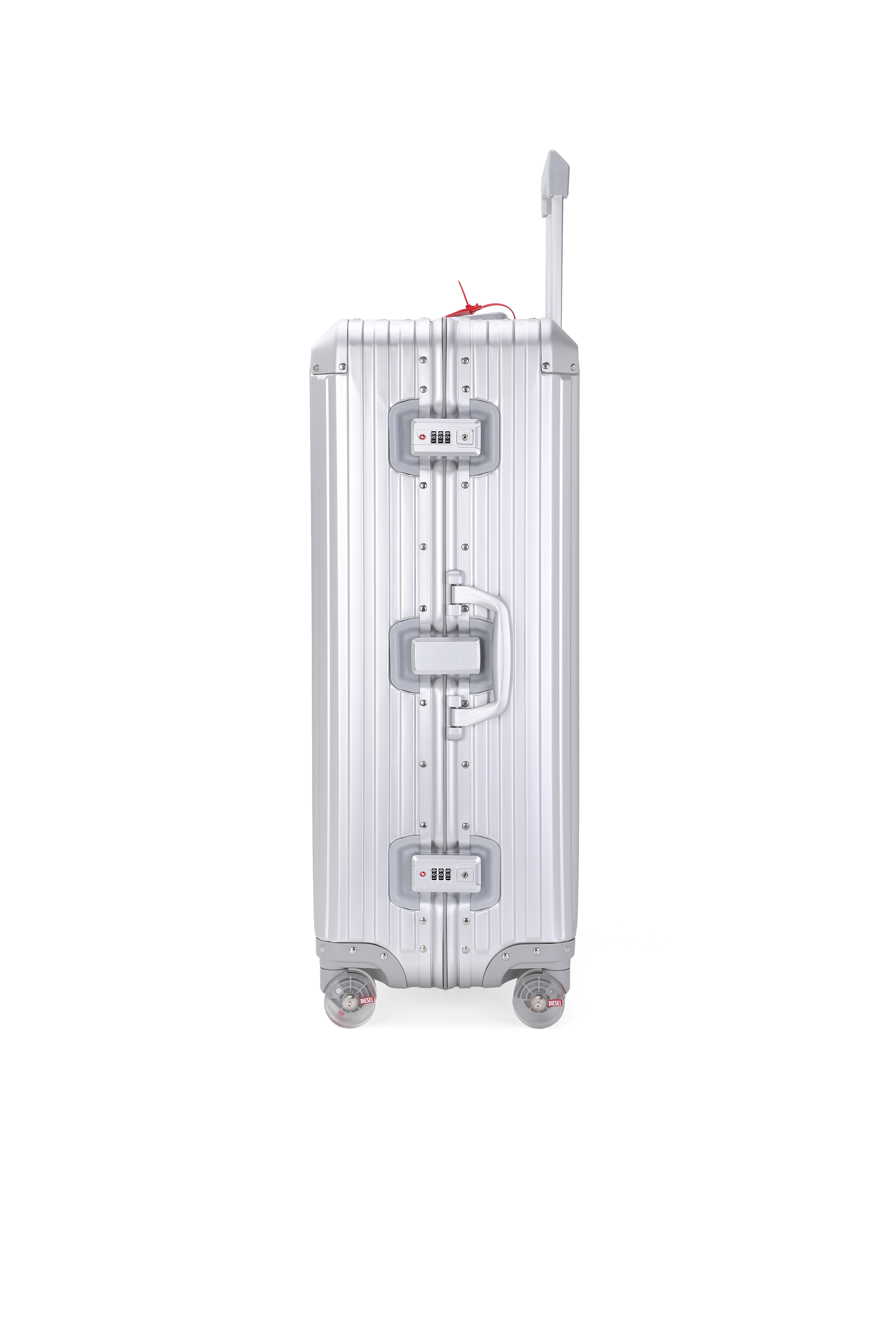 Diesel - DIESEL ALUMINUM TROLLEY- DSL002, Valise en aluminium taille L Mixte in Gris argent&eacute; - 3