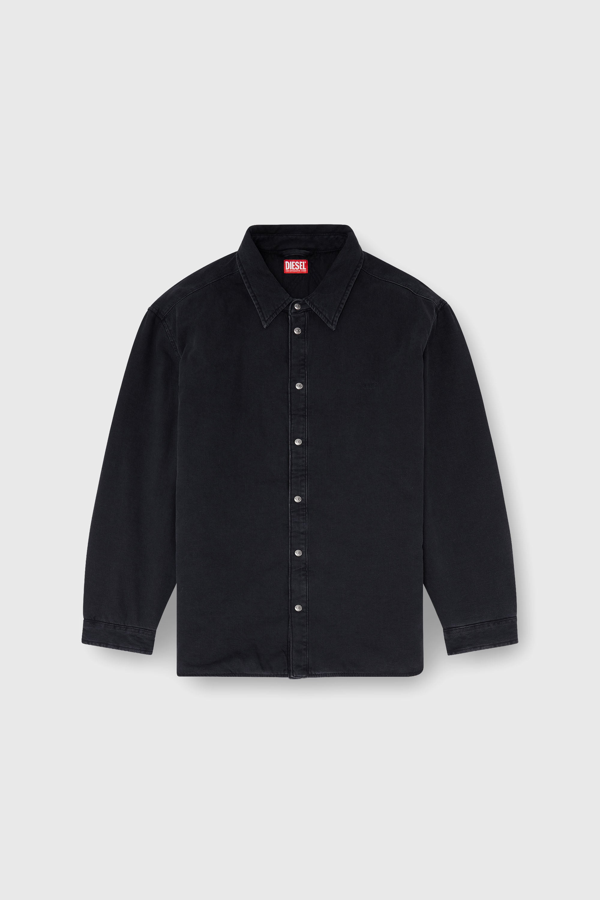 Diesel - D-FLAIM-D, Sobrecamisa vaquera acolchada Hombre in Negro - 2