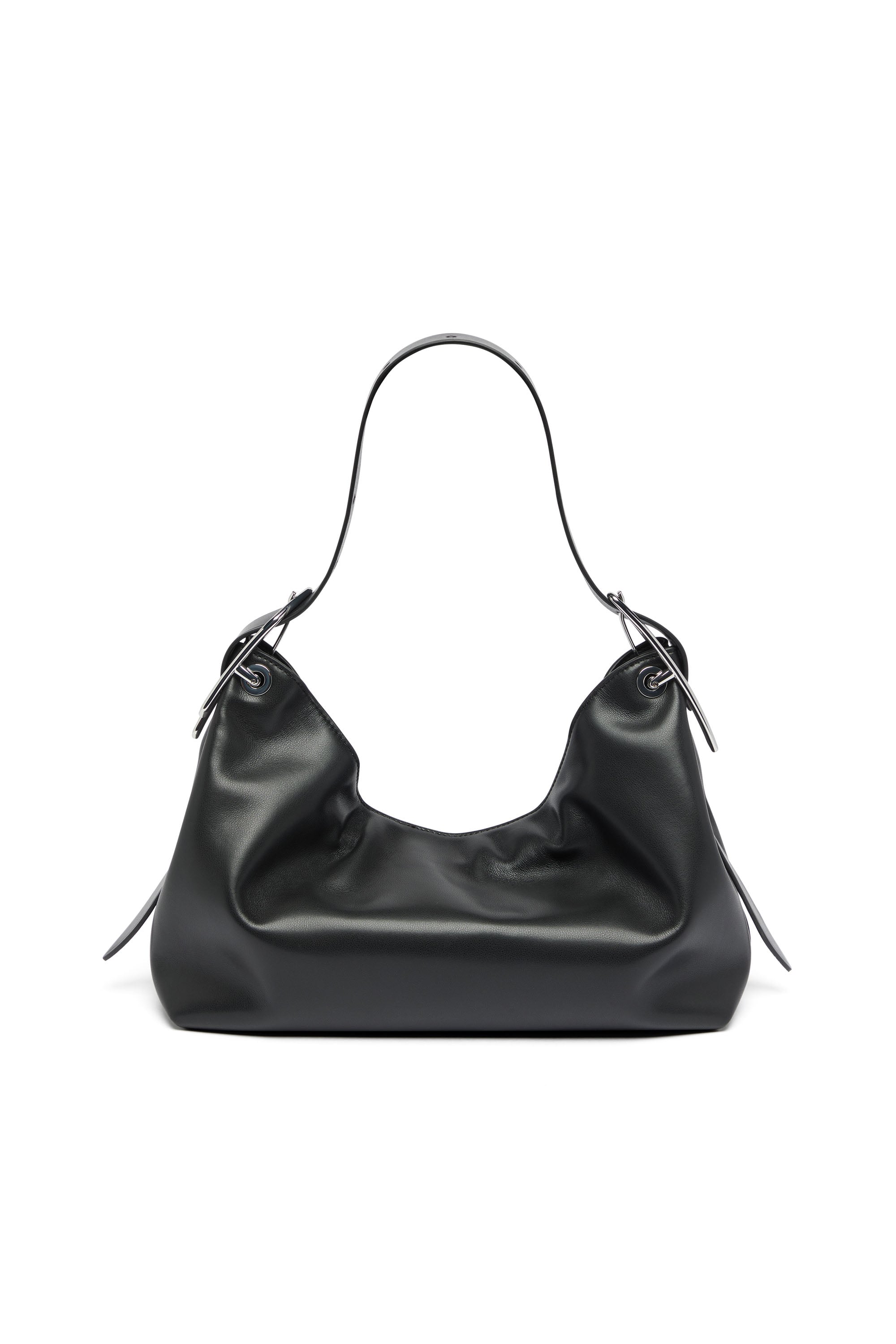 Diesel - D-LINE HOBO S, D-Line-Sac &agrave; bandouli&egrave;re en cuir Femme in Noir - 4