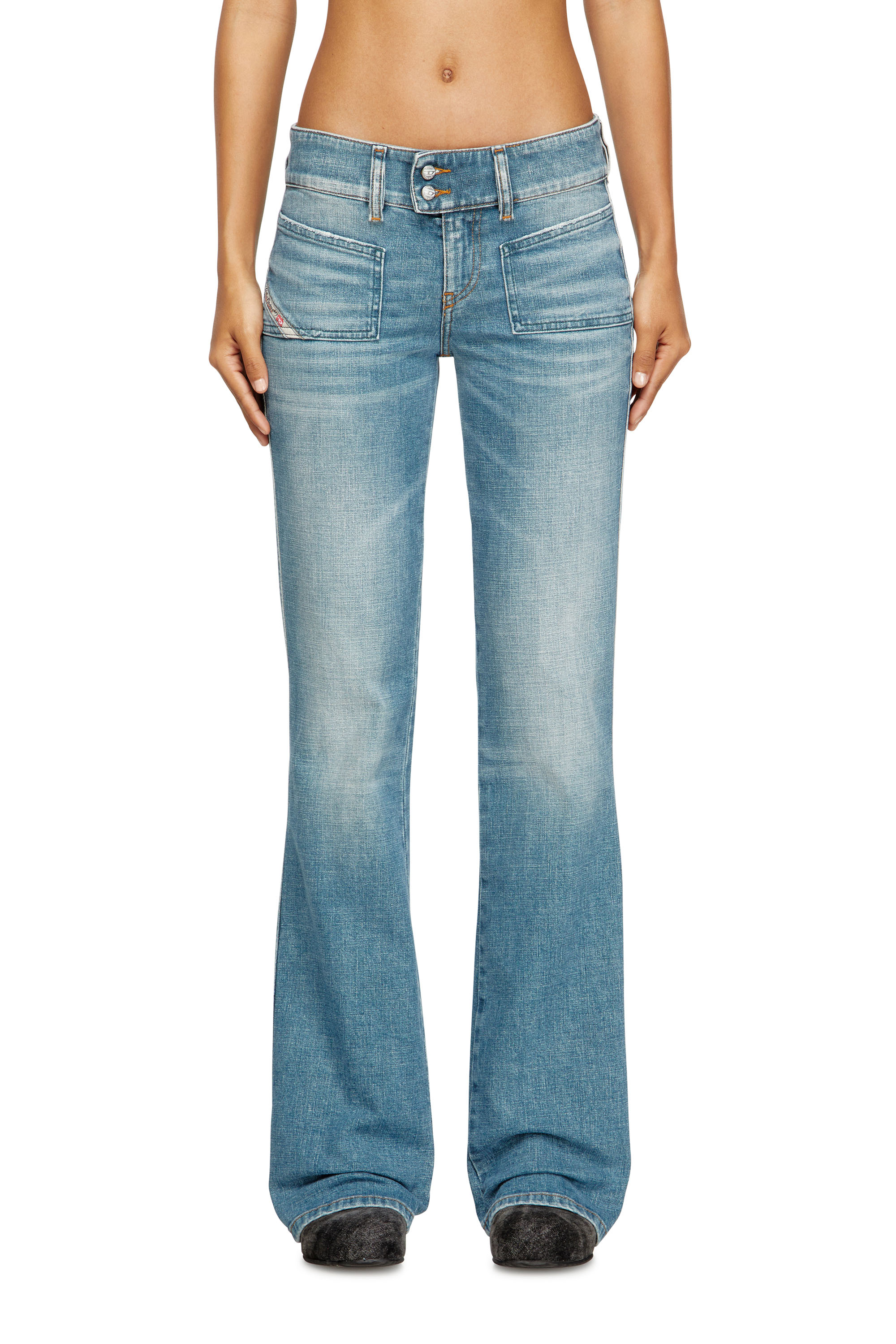 Diesel - Female's Bootcut Jeans D-Hush 09M58, Medium Blue - 2