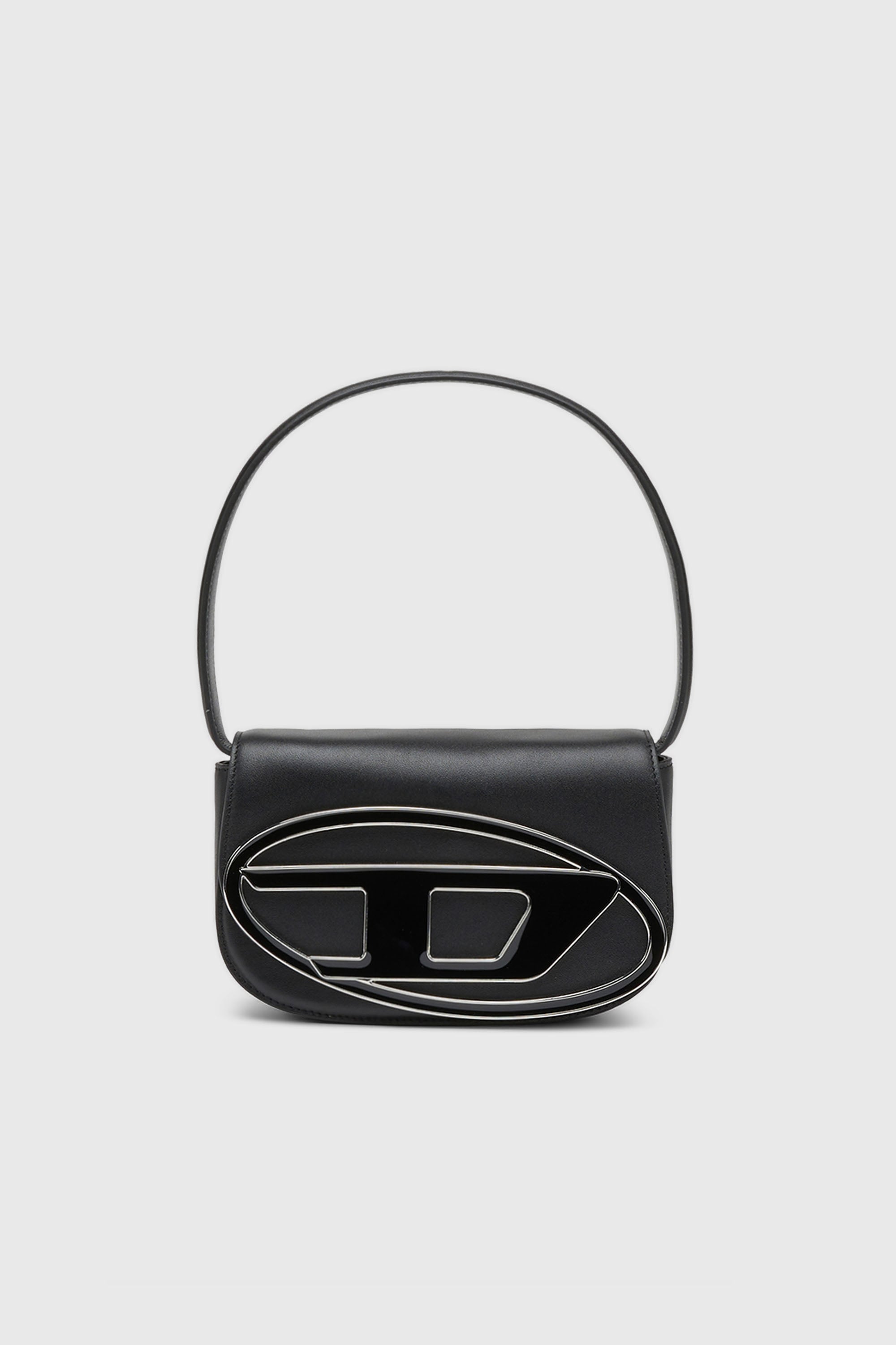 Diesel - 1DR, 1DR-Bolso ic&oacute;nico de hombro de cuero napa Mujer in Negro - 2