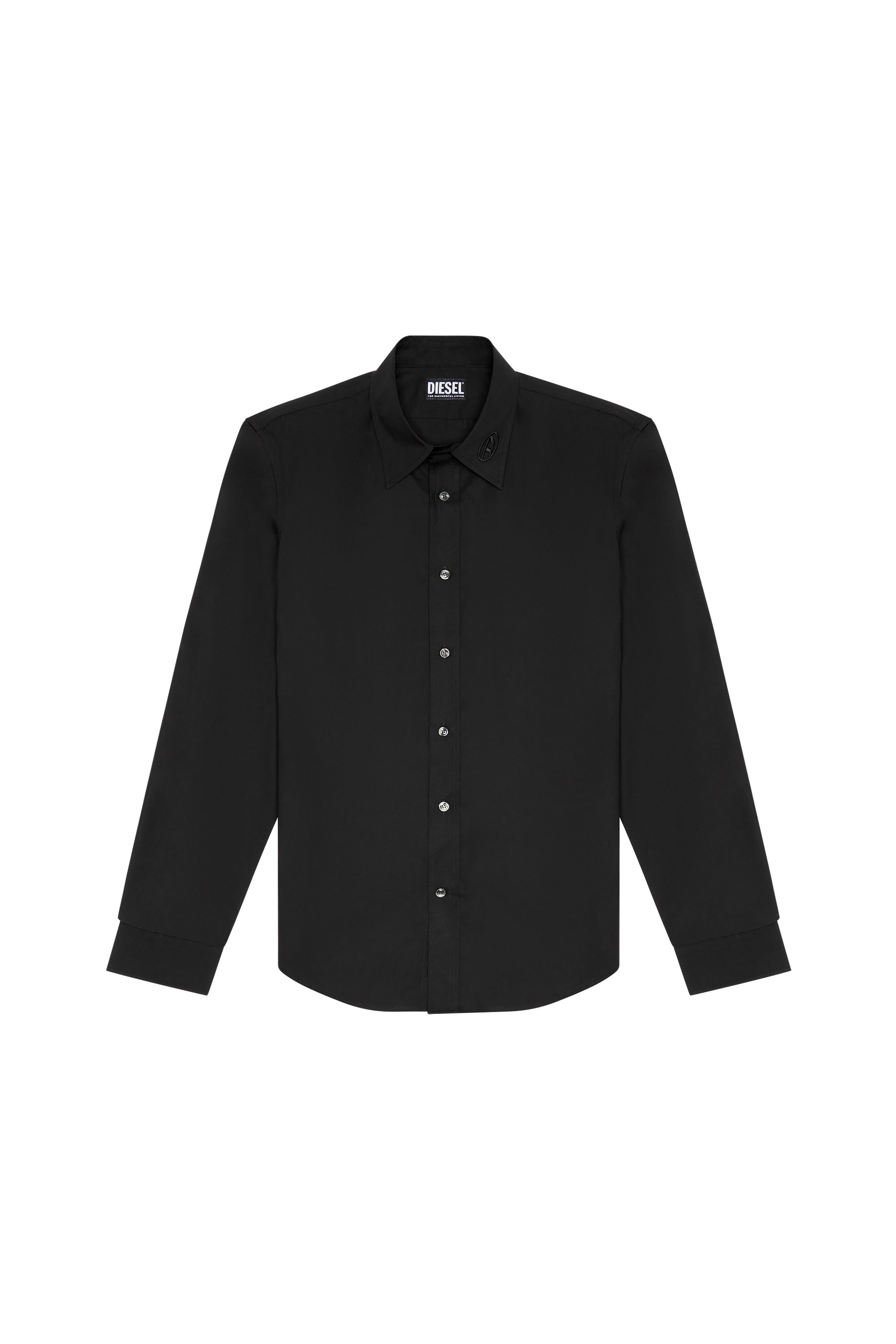 Diesel - S-BEN-CL-A, Camisa de algod&oacute;n con bordado del logotipo a tono Hombre in Negro - 2