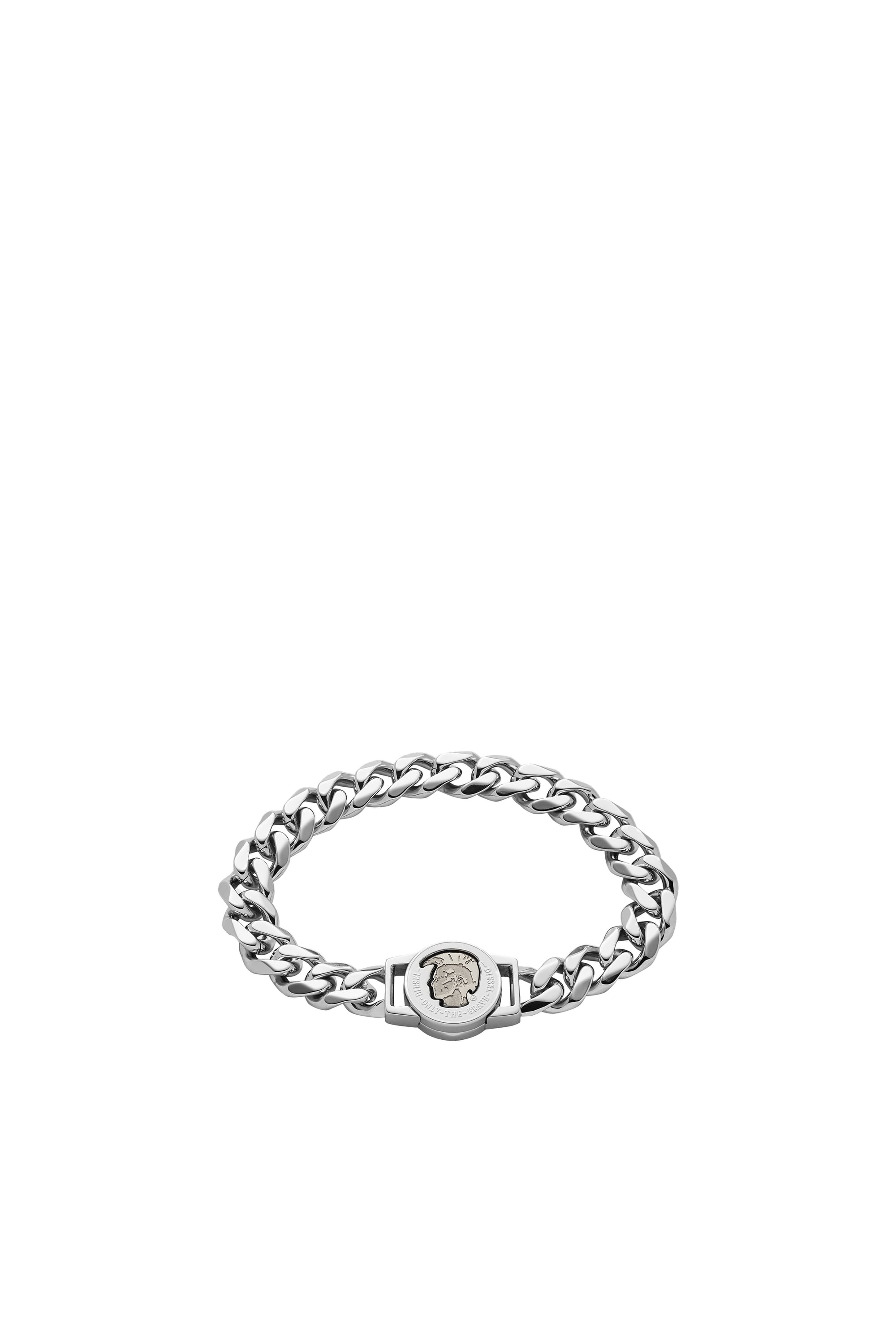 DX1200 Man: Mohican head engraved stainless steel bracelet | Diesel