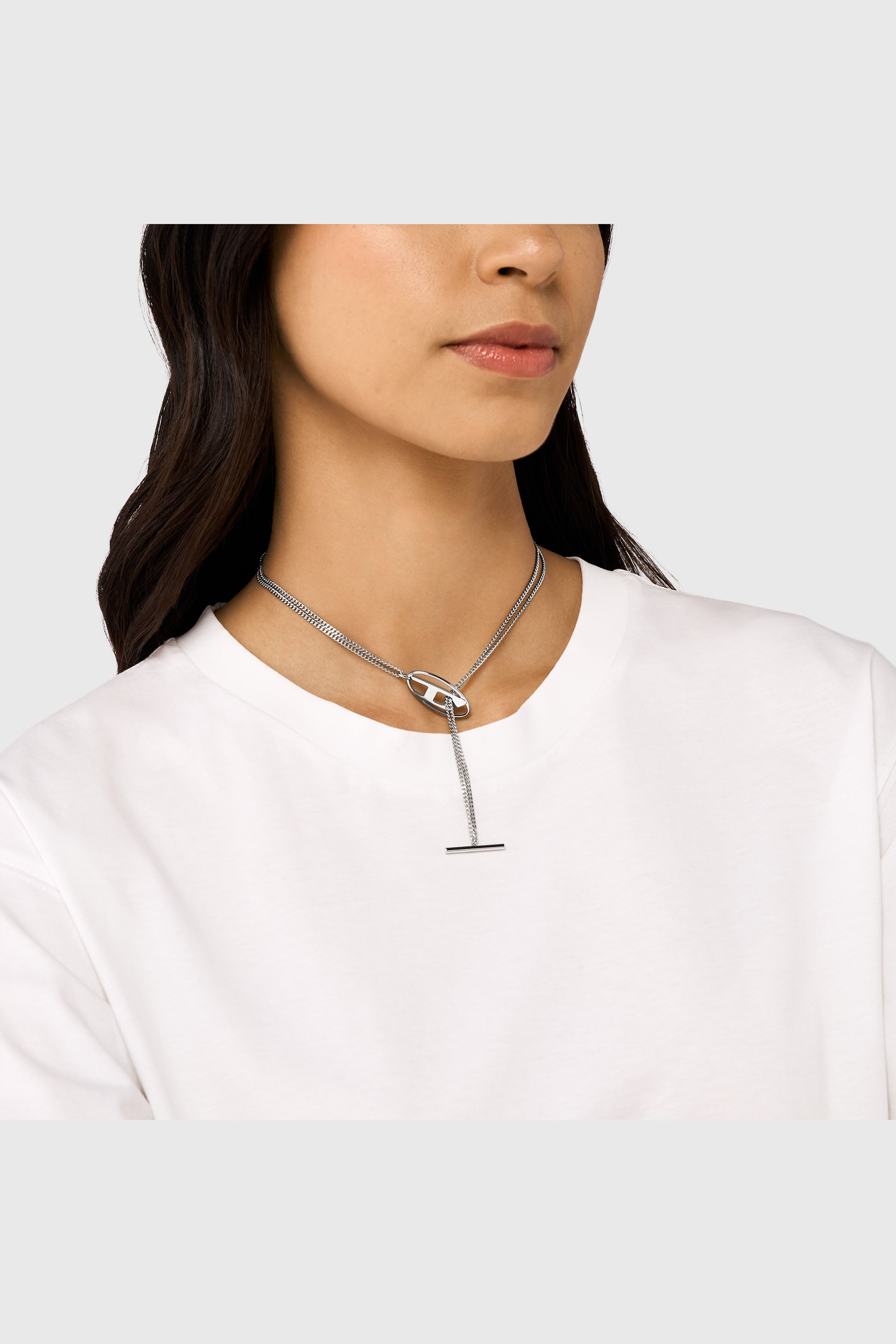 Diesel - DX1534040, Collar de cadena de acero inoxidable Unisex in Plateado - 3